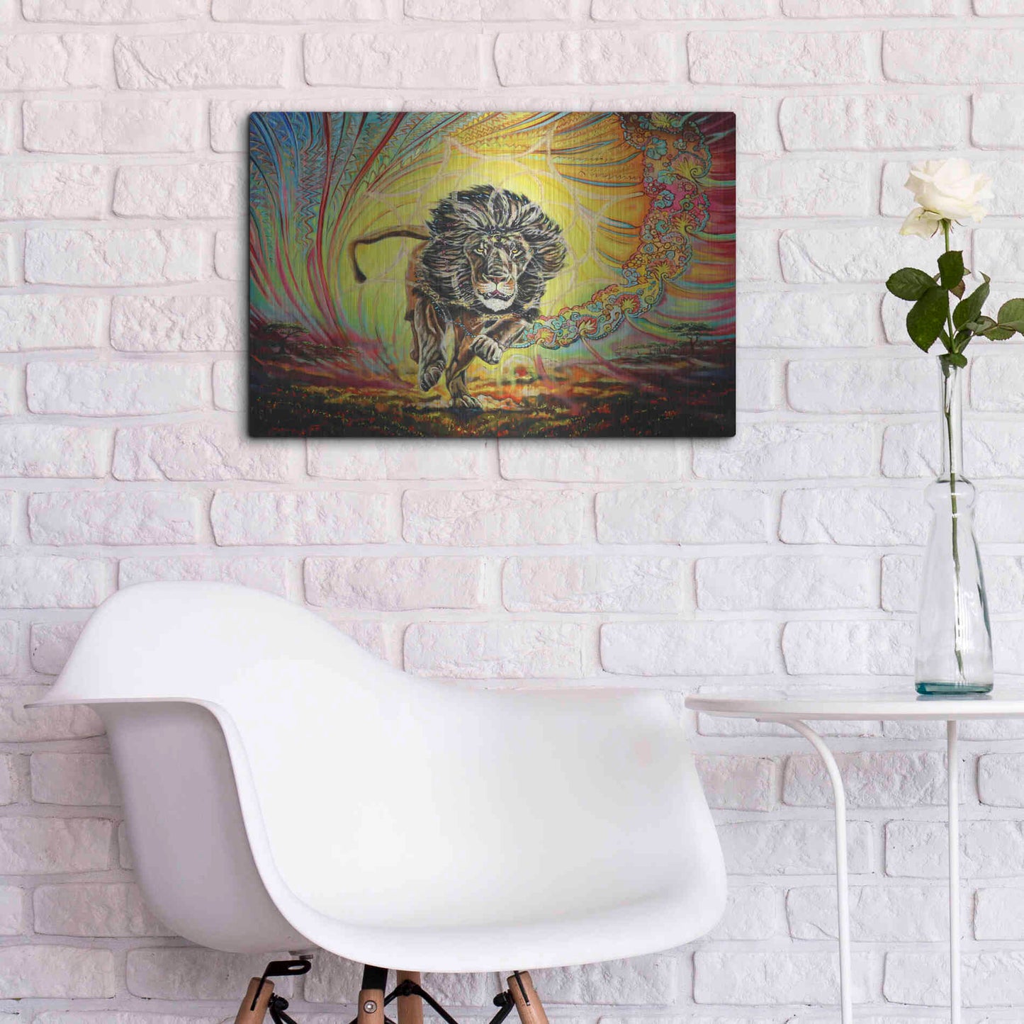 Luxe Metal Art 'Strenth And Honor' by Jan Kasparec, Metal Wall Art,24x16