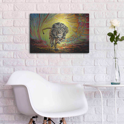 Luxe Metal Art 'Strenth And Honor' by Jan Kasparec, Metal Wall Art,24x16