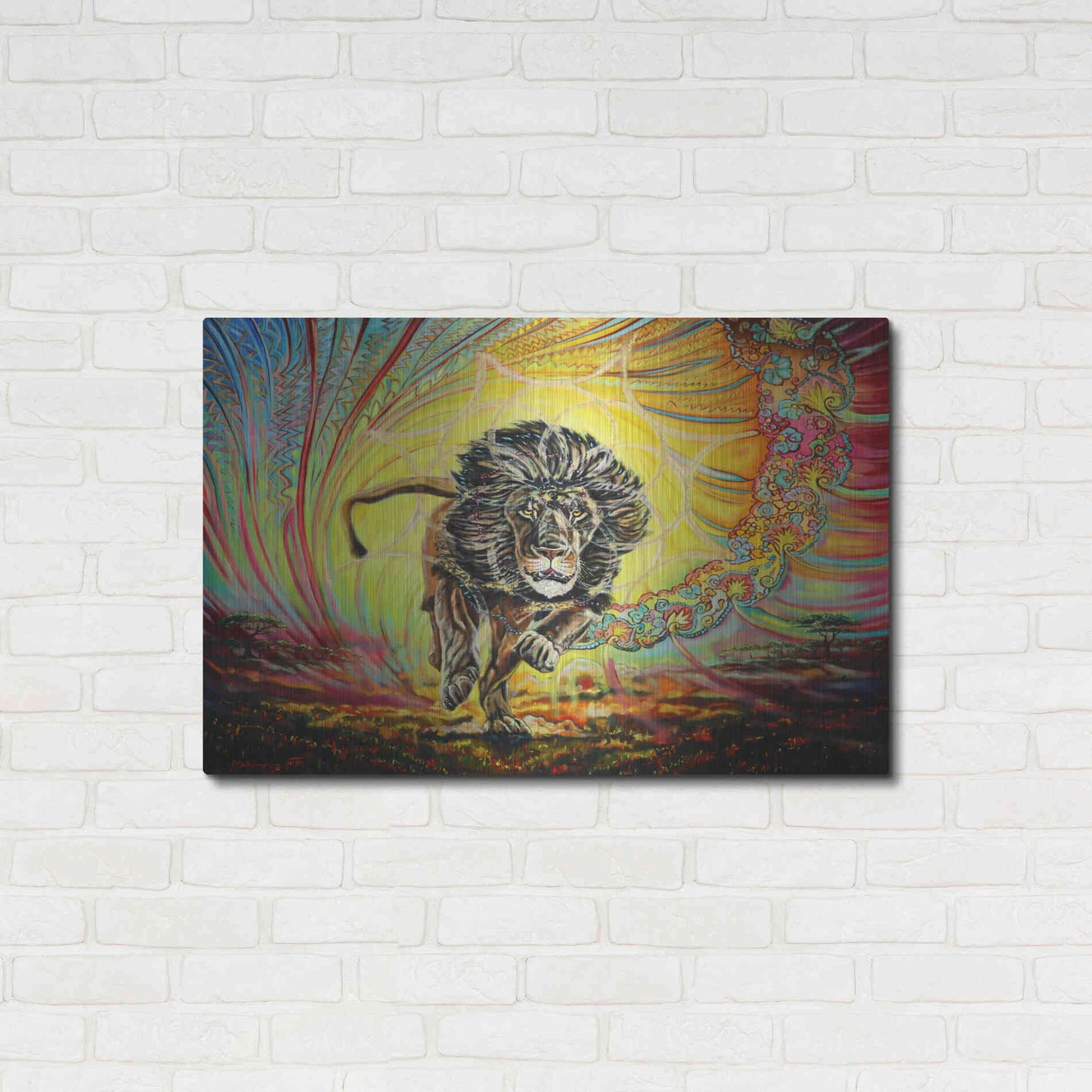 Luxe Metal Art 'Strenth And Honor' by Jan Kasparec, Metal Wall Art,36x24