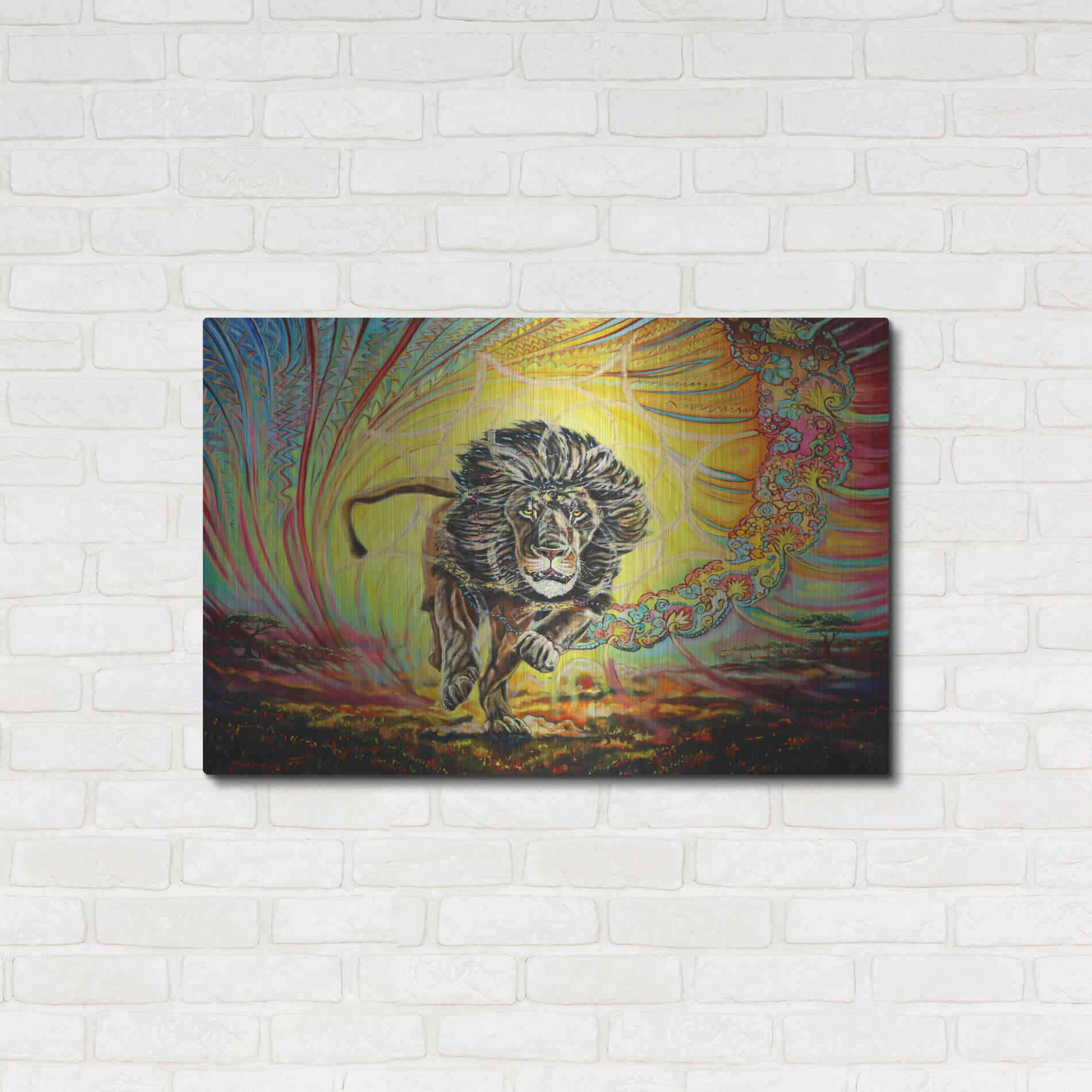 Luxe Metal Art 'Strenth And Honor' by Jan Kasparec, Metal Wall Art,36x24