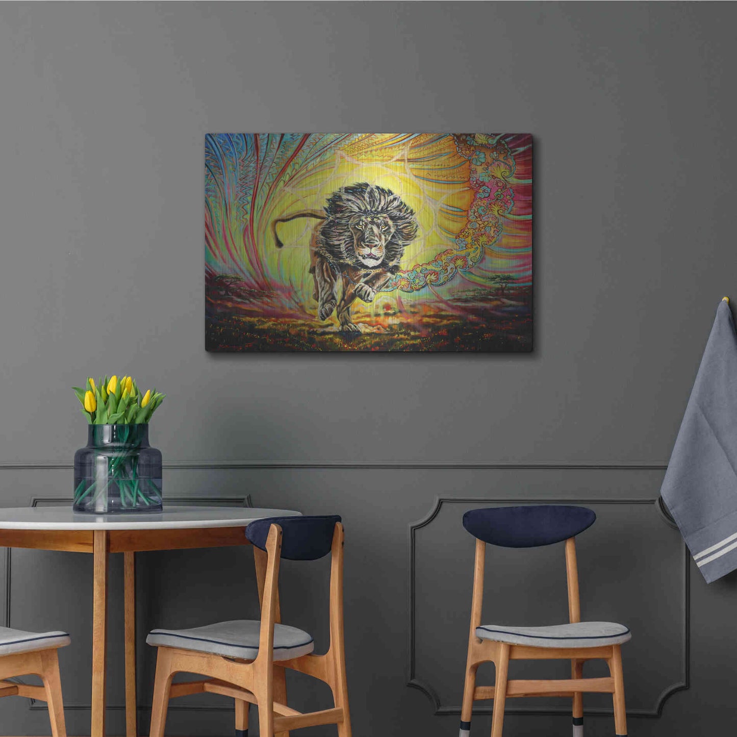Luxe Metal Art 'Strenth And Honor' by Jan Kasparec, Metal Wall Art,36x24