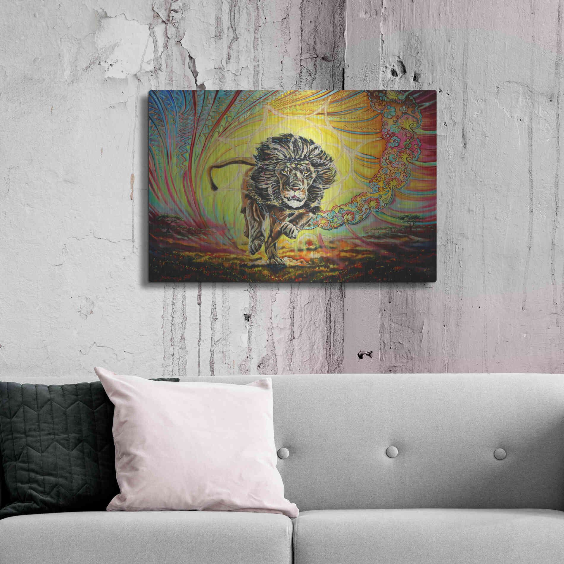 Luxe Metal Art 'Strenth And Honor' by Jan Kasparec, Metal Wall Art,36x24