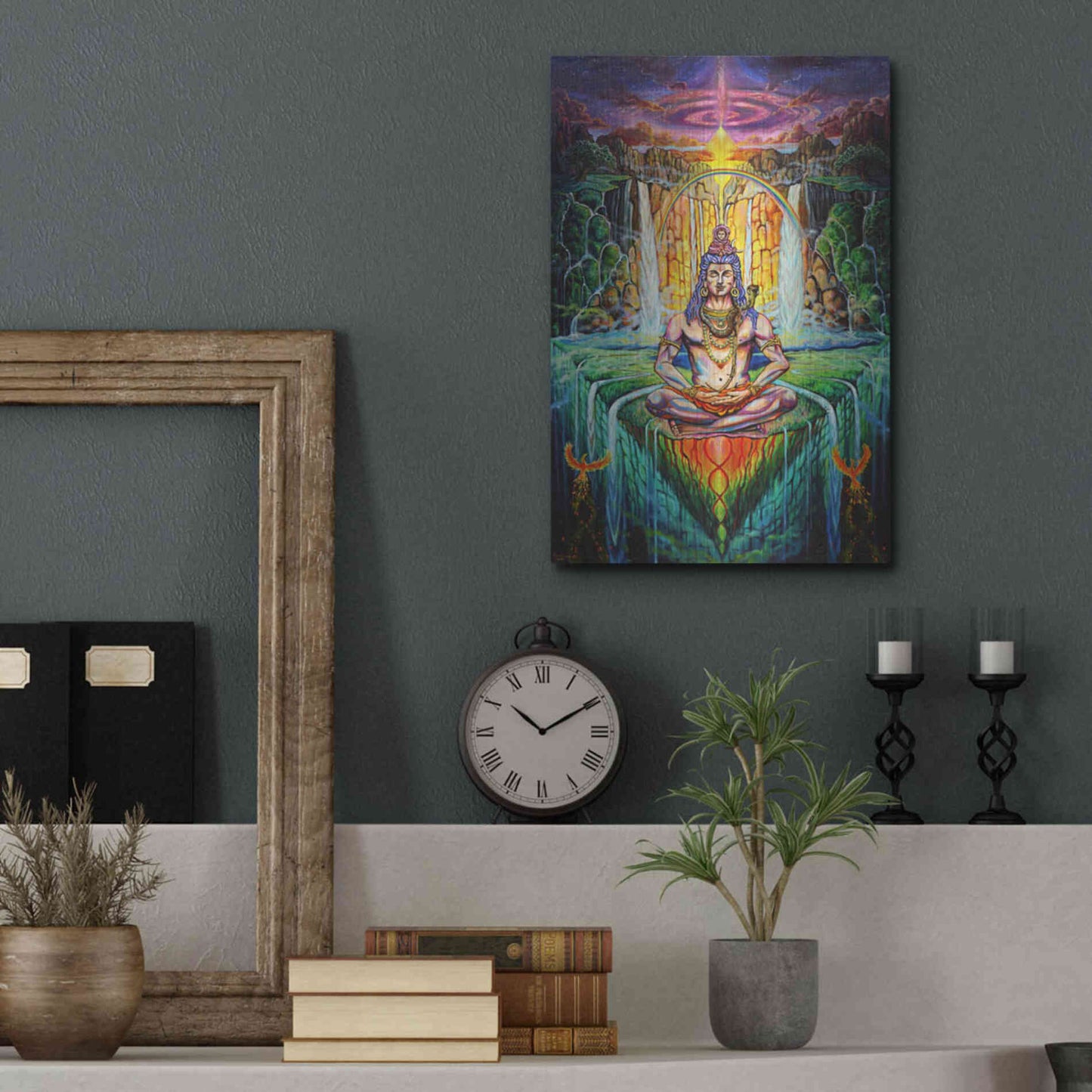 Luxe Metal Art 'Shiva Phoenix' by Jan Kasparec, Metal Wall Art,12x16