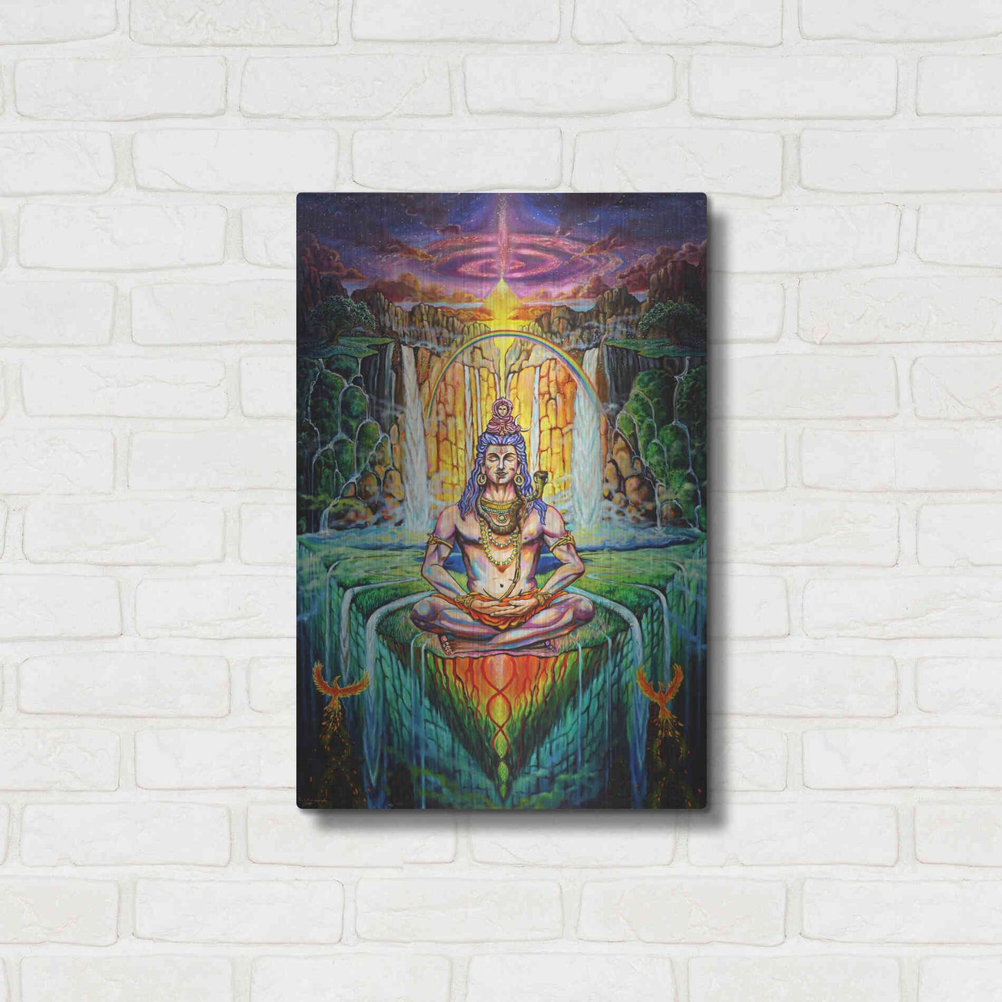 Luxe Metal Art 'Shiva Phoenix' by Jan Kasparec, Metal Wall Art,16x24