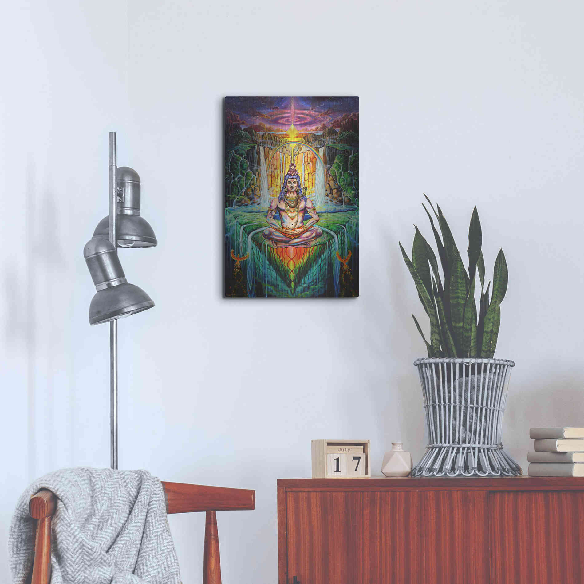Luxe Metal Art 'Shiva Phoenix' by Jan Kasparec, Metal Wall Art,16x24