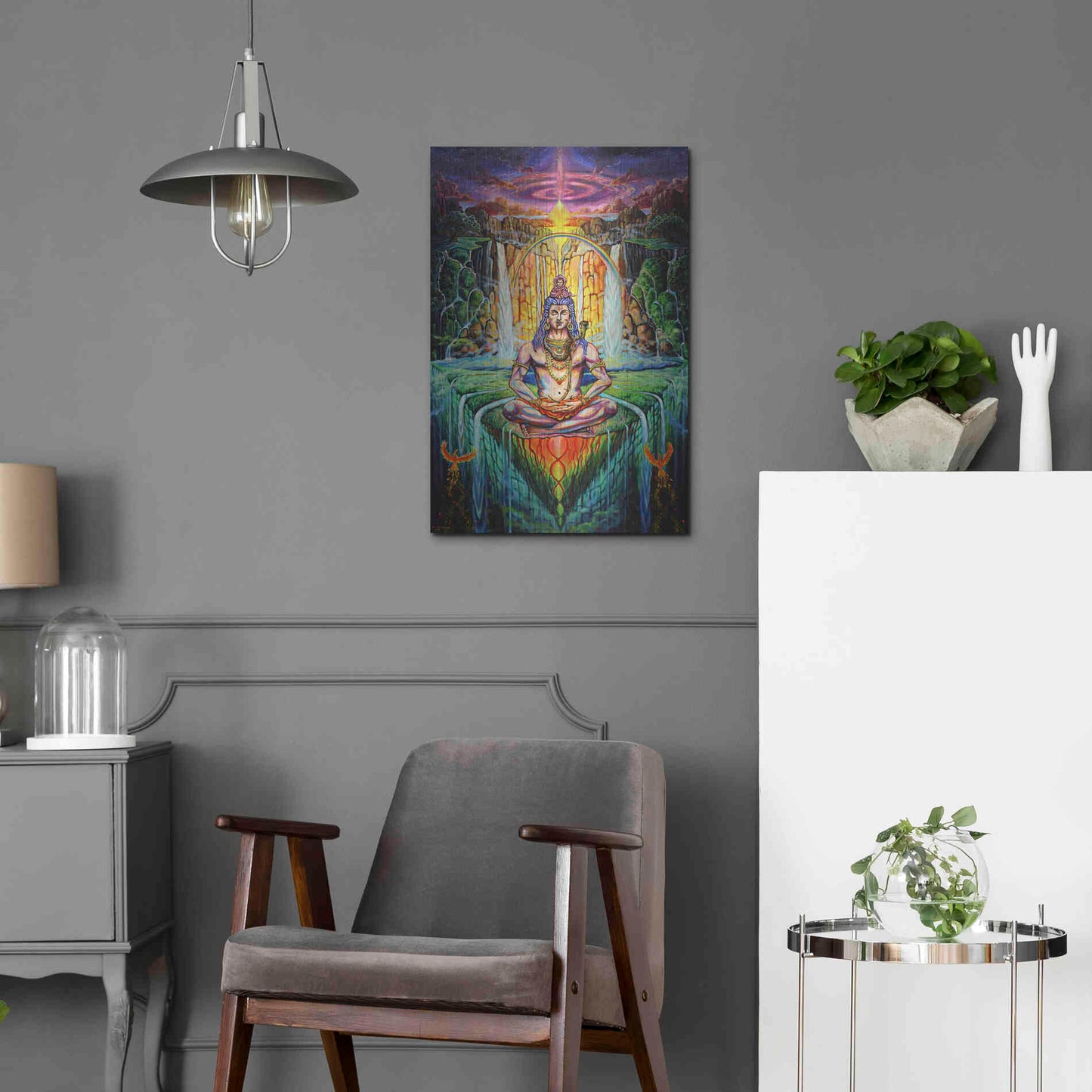 Luxe Metal Art 'Shiva Phoenix' by Jan Kasparec, Metal Wall Art,16x24