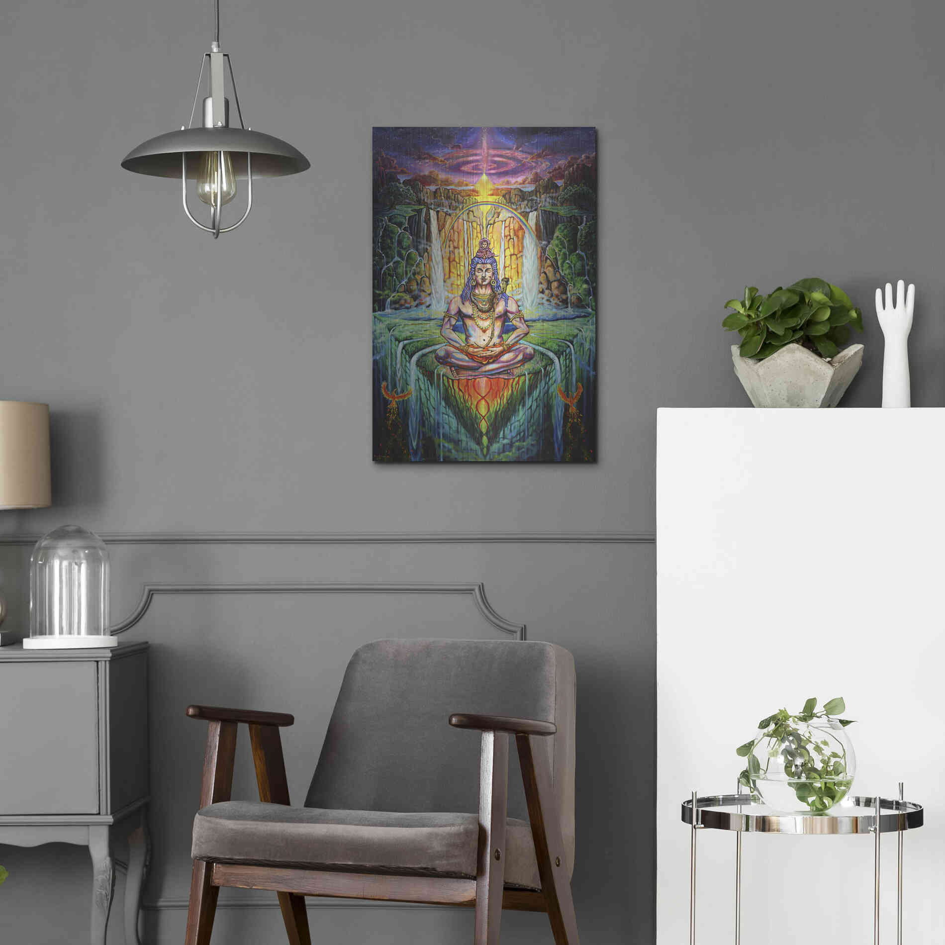 Luxe Metal Art 'Shiva Phoenix' by Jan Kasparec, Metal Wall Art,16x24