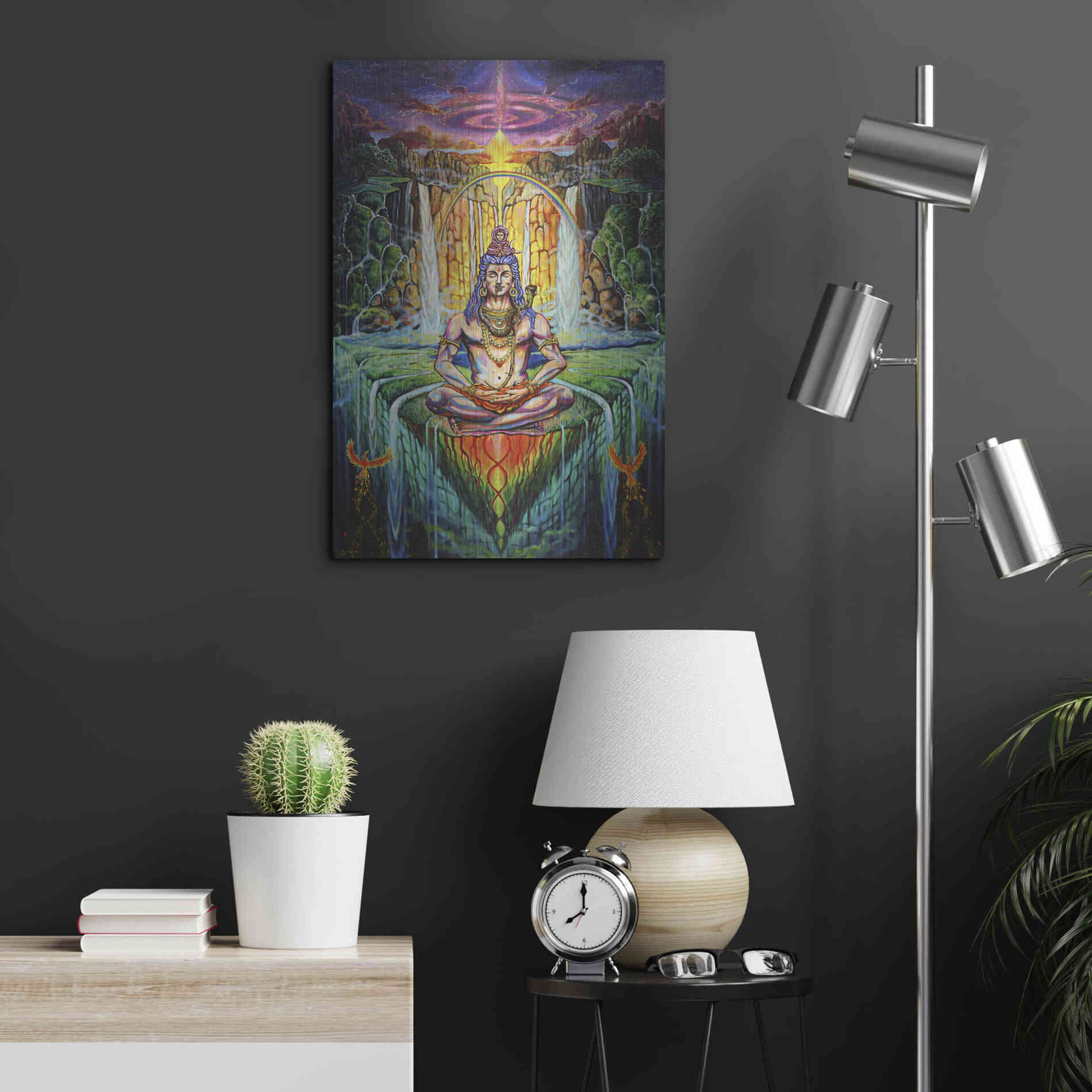 Luxe Metal Art 'Shiva Phoenix' by Jan Kasparec, Metal Wall Art,16x24