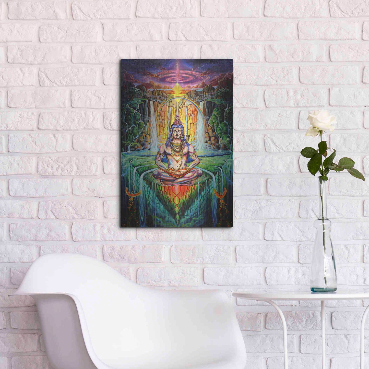 Luxe Metal Art 'Shiva Phoenix' by Jan Kasparec, Metal Wall Art,16x24