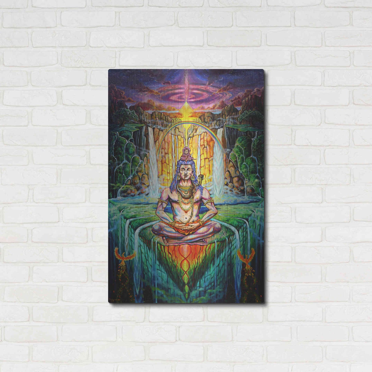 Luxe Metal Art 'Shiva Phoenix' by Jan Kasparec, Metal Wall Art,24x36
