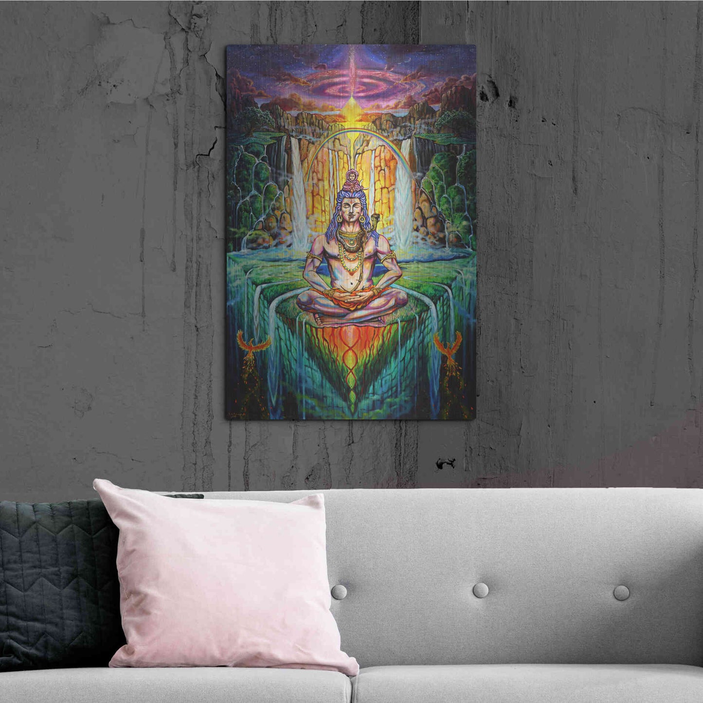 Luxe Metal Art 'Shiva Phoenix' by Jan Kasparec, Metal Wall Art,24x36