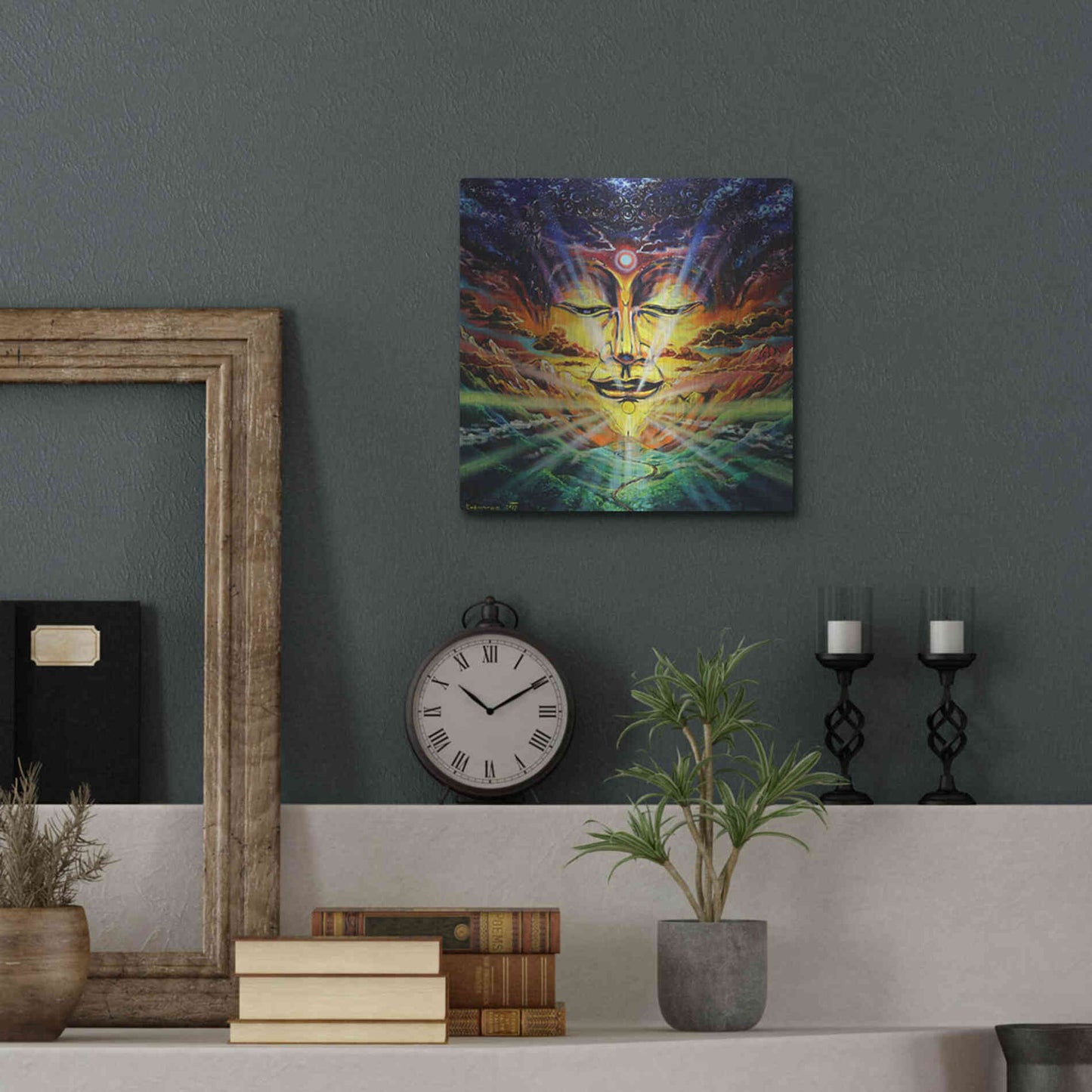 Luxe Metal Art 'Peaks And Valleys' by Jan Kasparec, Metal Wall Art,12x12
