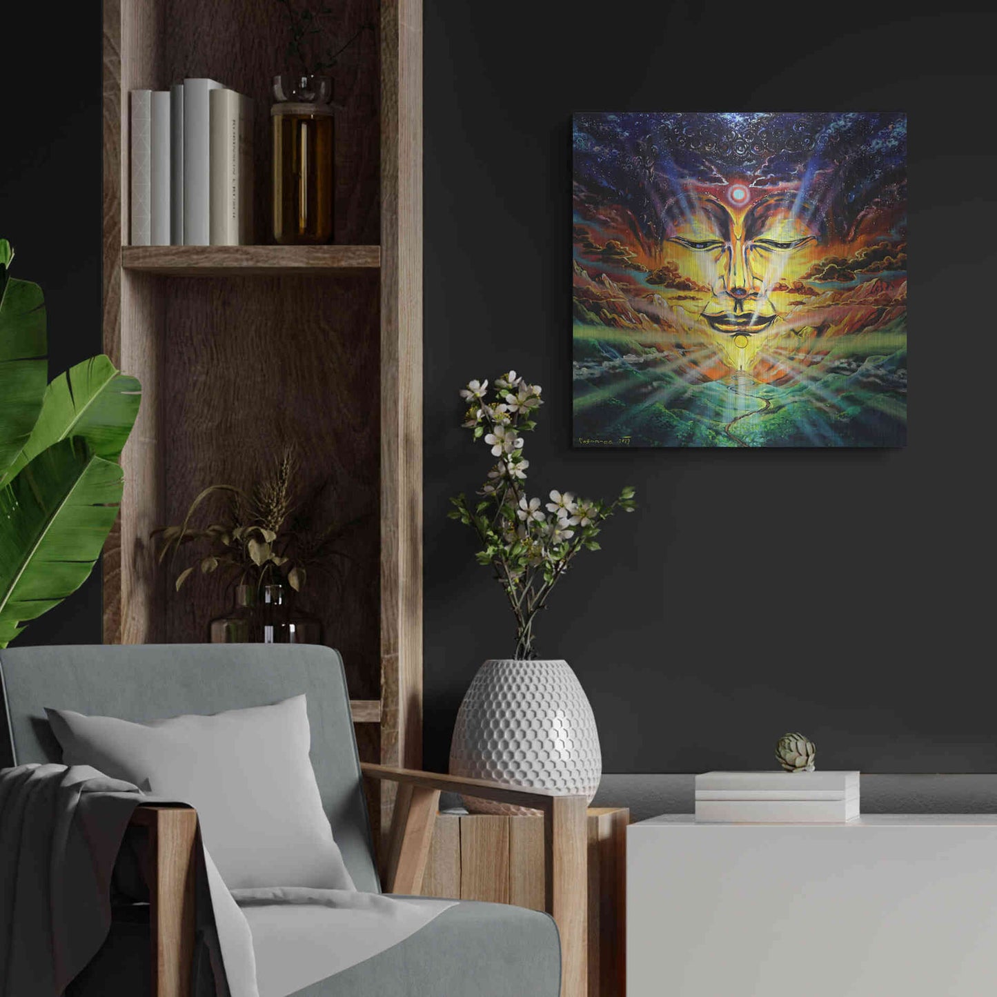 Luxe Metal Art 'Peaks And Valleys' by Jan Kasparec, Metal Wall Art,24x24