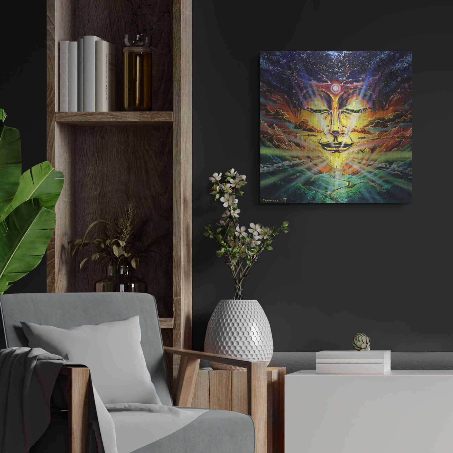 Luxe Metal Art 'Peaks And Valleys' by Jan Kasparec, Metal Wall Art,24x24