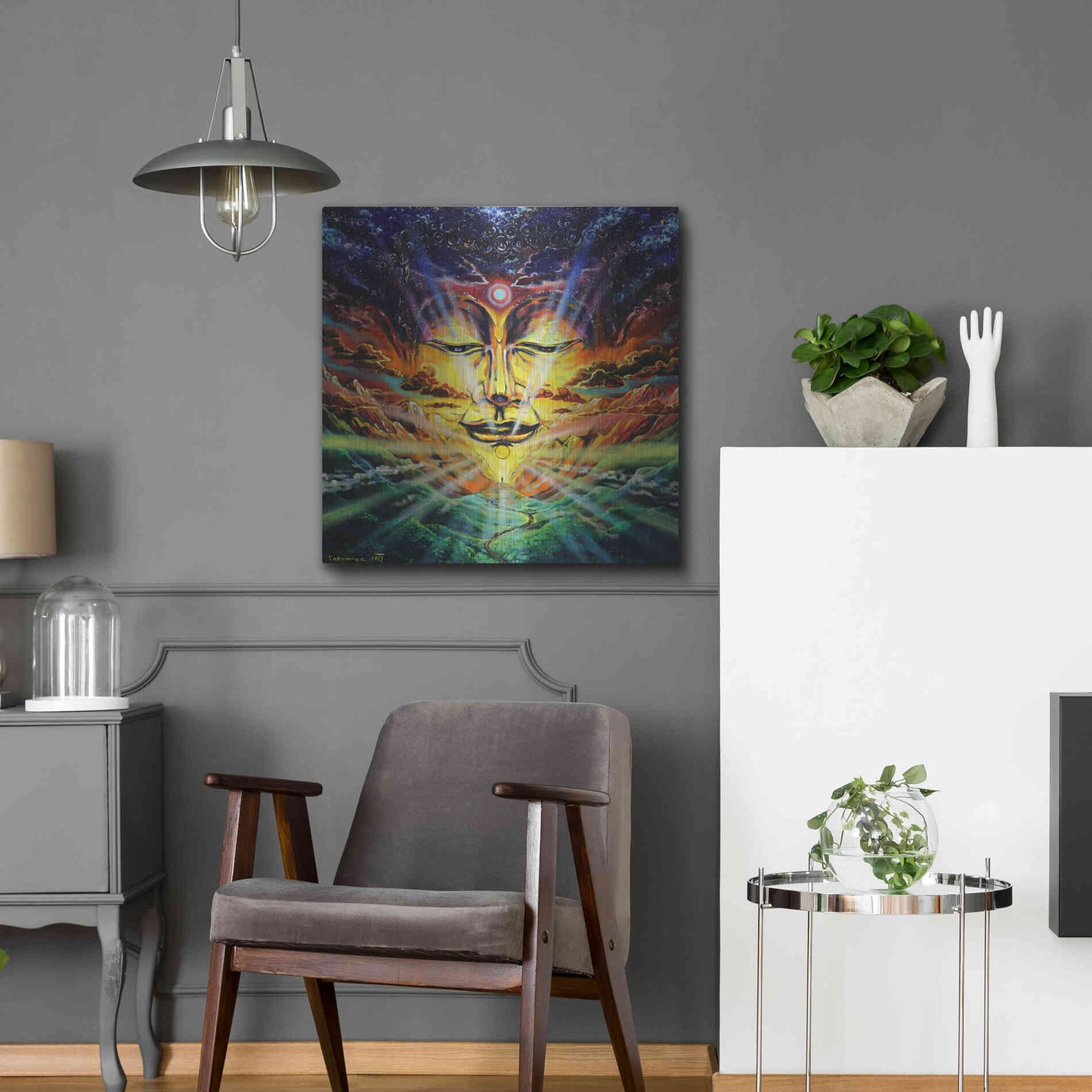 Luxe Metal Art 'Peaks And Valleys' by Jan Kasparec, Metal Wall Art,24x24