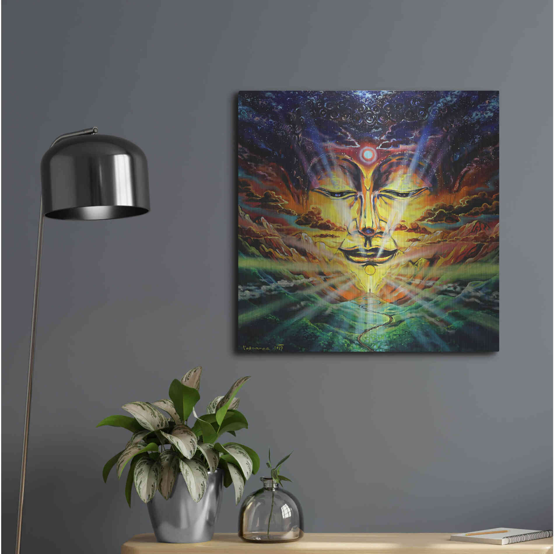 Luxe Metal Art 'Peaks And Valleys' by Jan Kasparec, Metal Wall Art,24x24