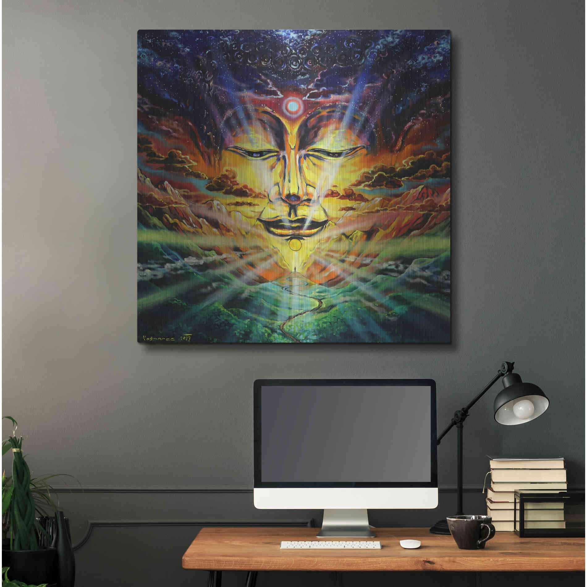 Luxe Metal Art 'Peaks And Valleys' by Jan Kasparec, Metal Wall Art,36x36