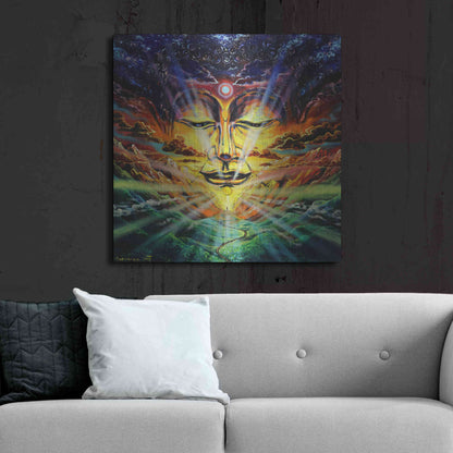 Luxe Metal Art 'Peaks And Valleys' by Jan Kasparec, Metal Wall Art,36x36