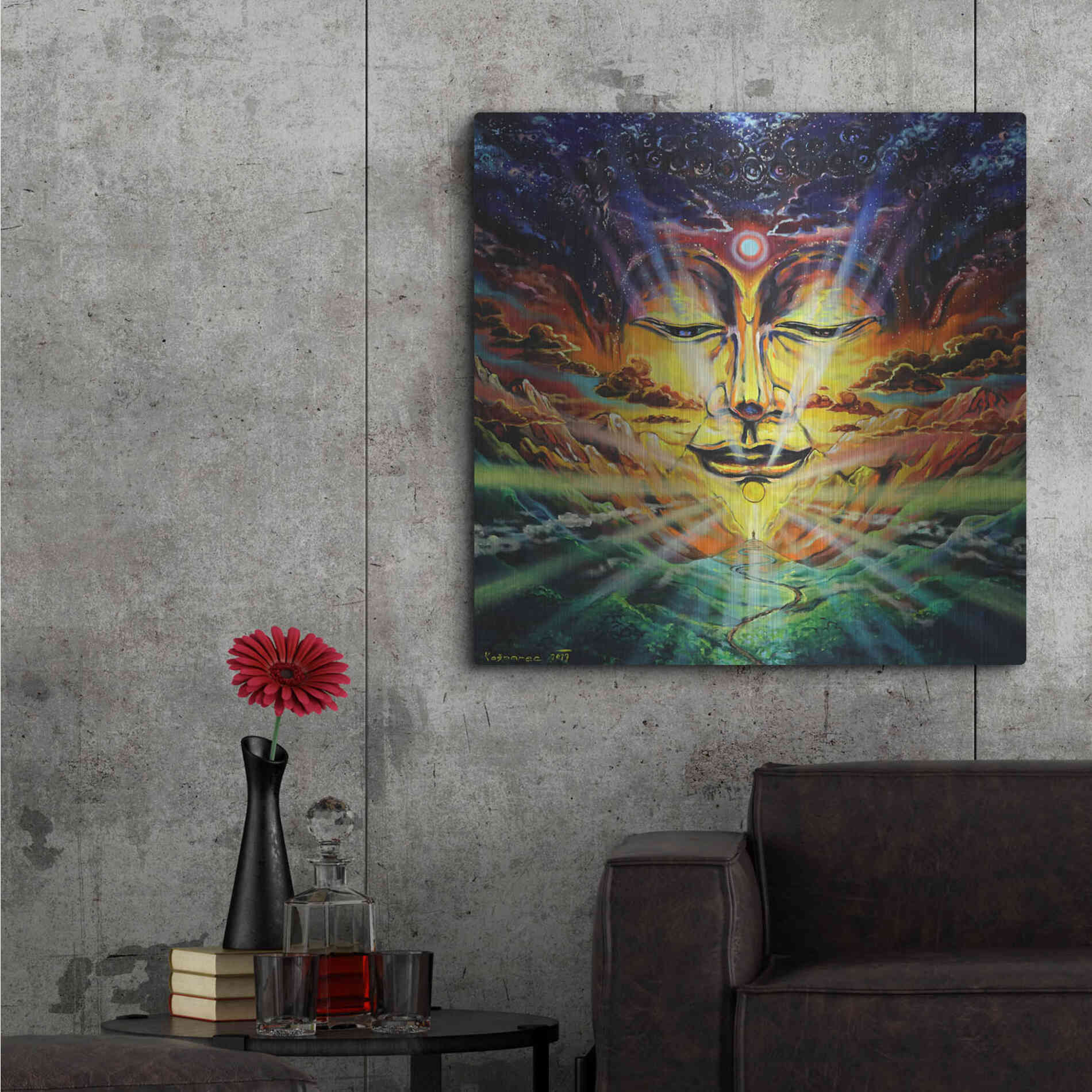 Luxe Metal Art 'Peaks And Valleys' by Jan Kasparec, Metal Wall Art,36x36