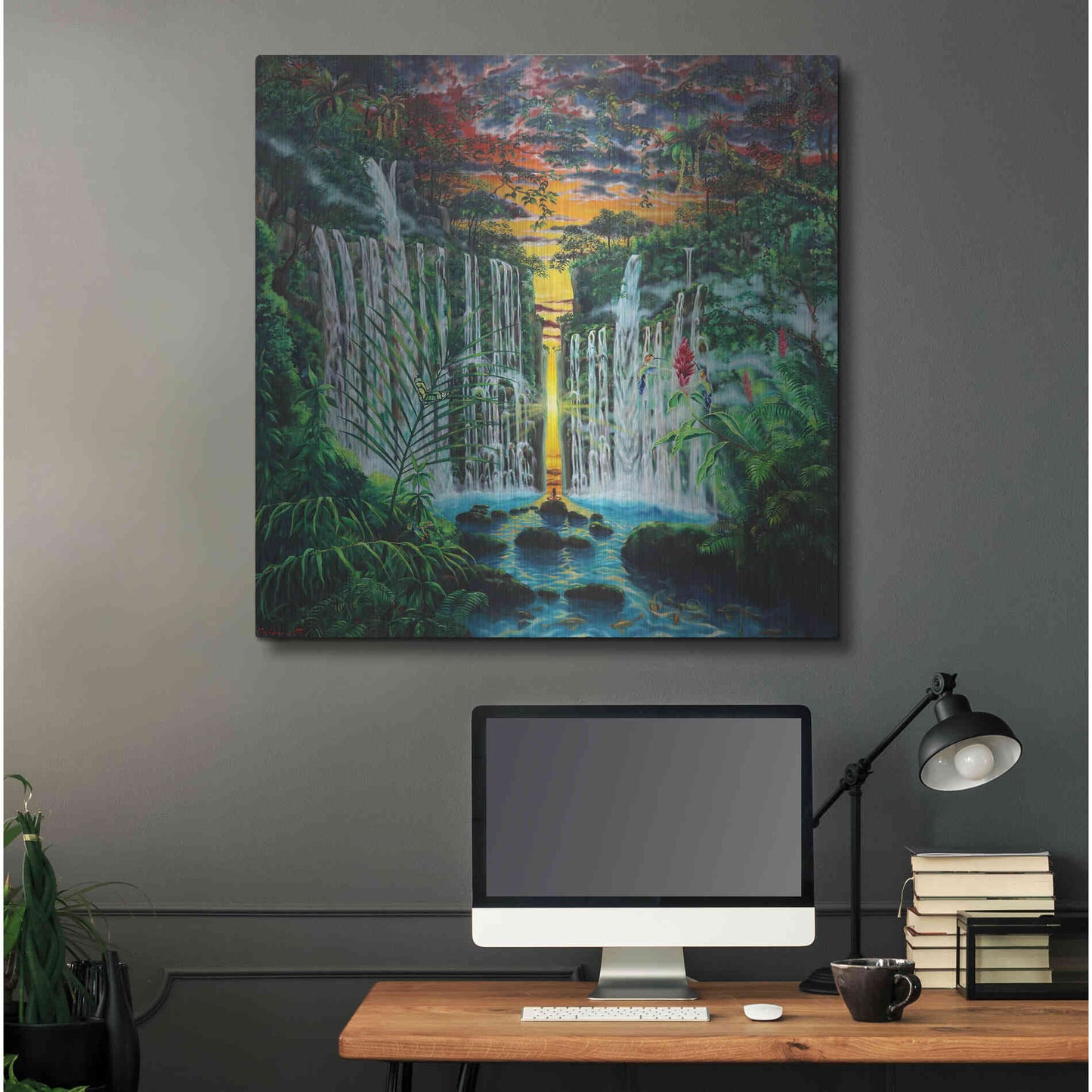 Luxe Metal Art 'Paradise 'by Jan Kasparec, Metal Wall Art,36x36