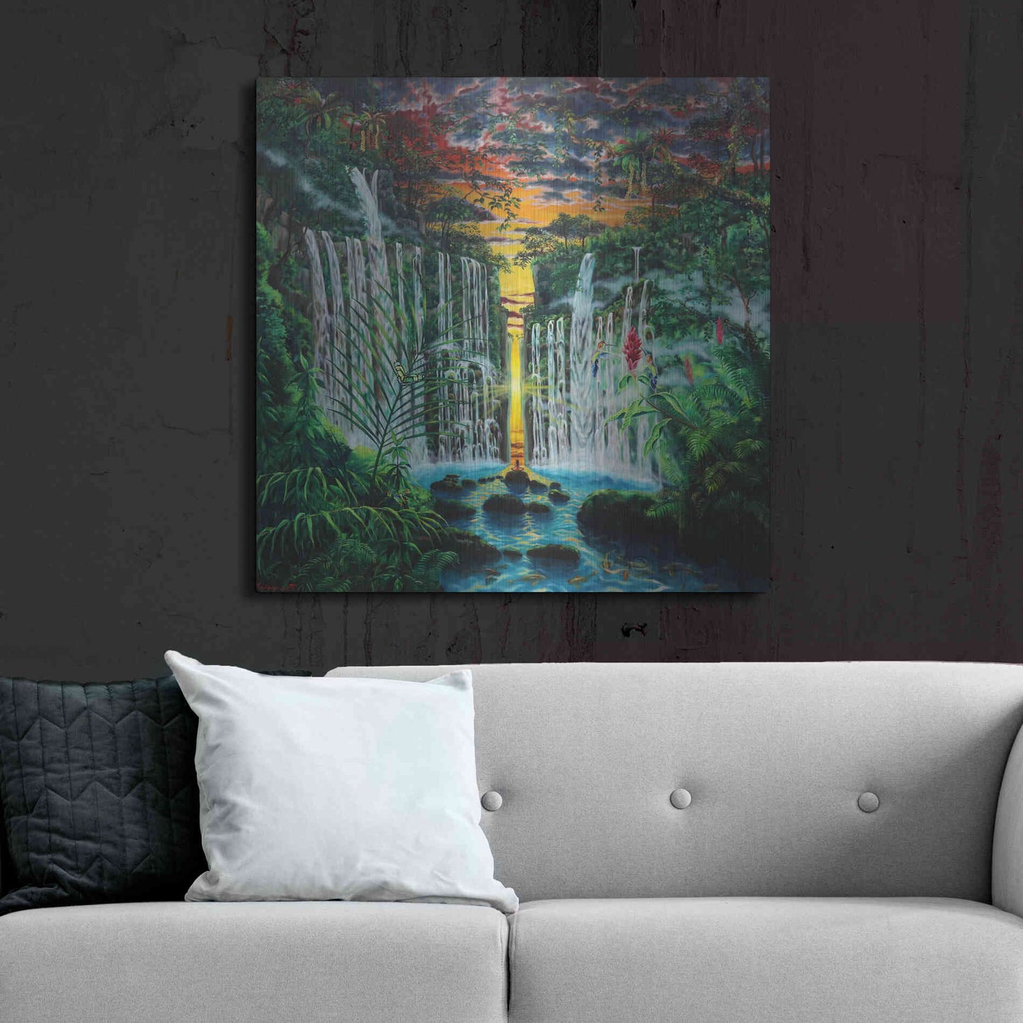 Luxe Metal Art 'Paradise 'by Jan Kasparec, Metal Wall Art,36x36