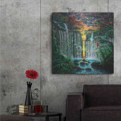 Luxe Metal Art 'Paradise 'by Jan Kasparec, Metal Wall Art,36x36