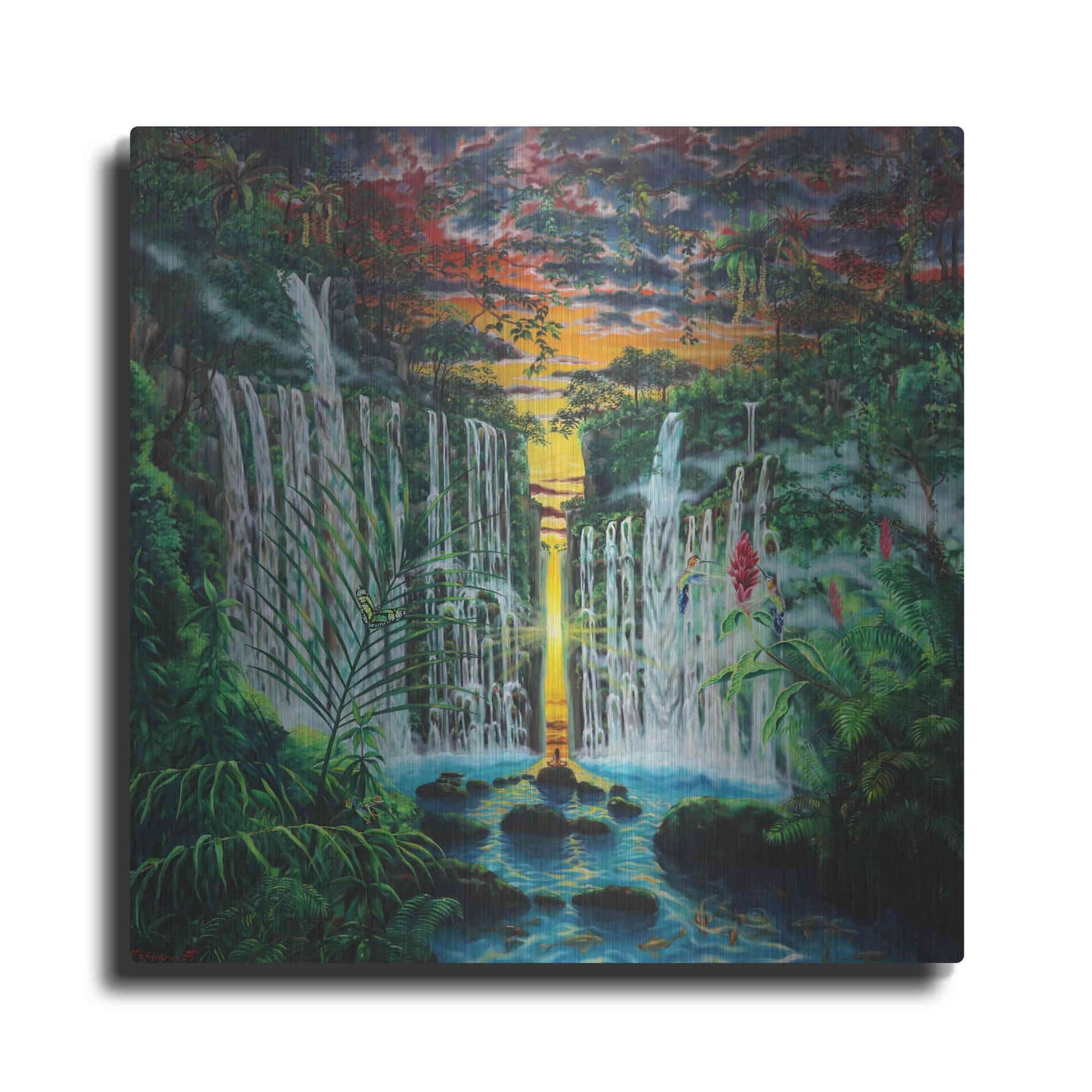 Luxe Metal Art 'Paradise 'by Jan Kasparec, Metal Wall Art