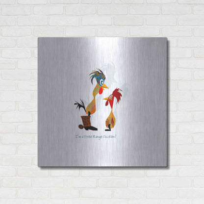 Luxe Metal Art 'Free Range' by Chuck Wimmer, Metal Wall Art,36x36