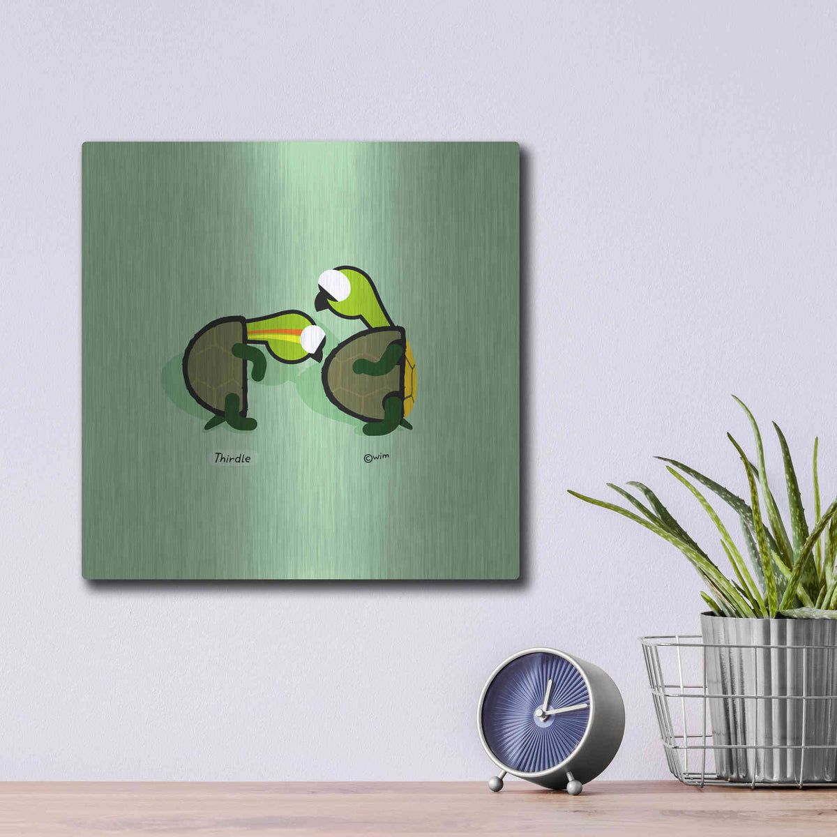 Luxe Metal Art 'Thirdle' by Chuck Wimmer, Metal Wall Art,12x12
