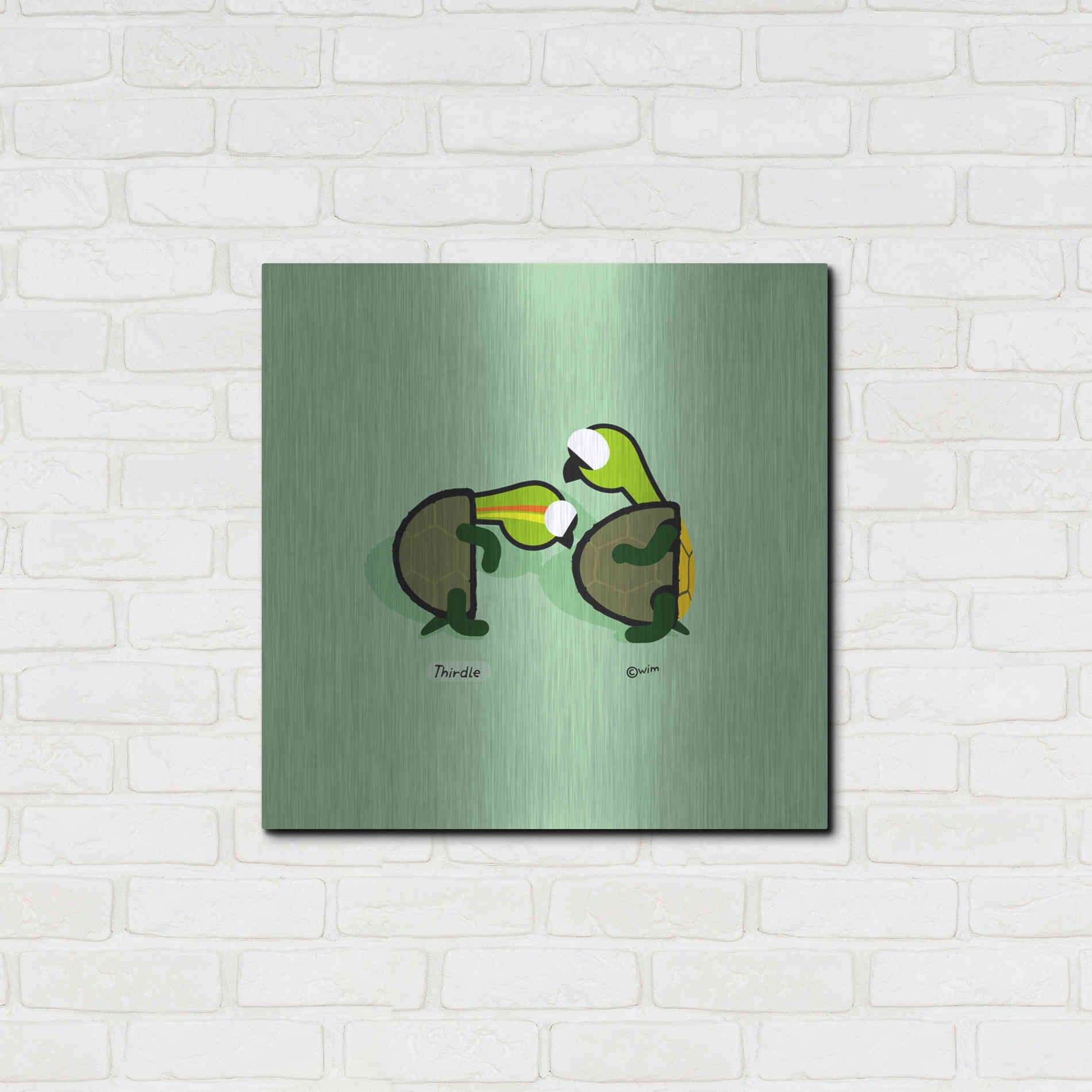 Luxe Metal Art 'Thirdle' by Chuck Wimmer, Metal Wall Art,24x24