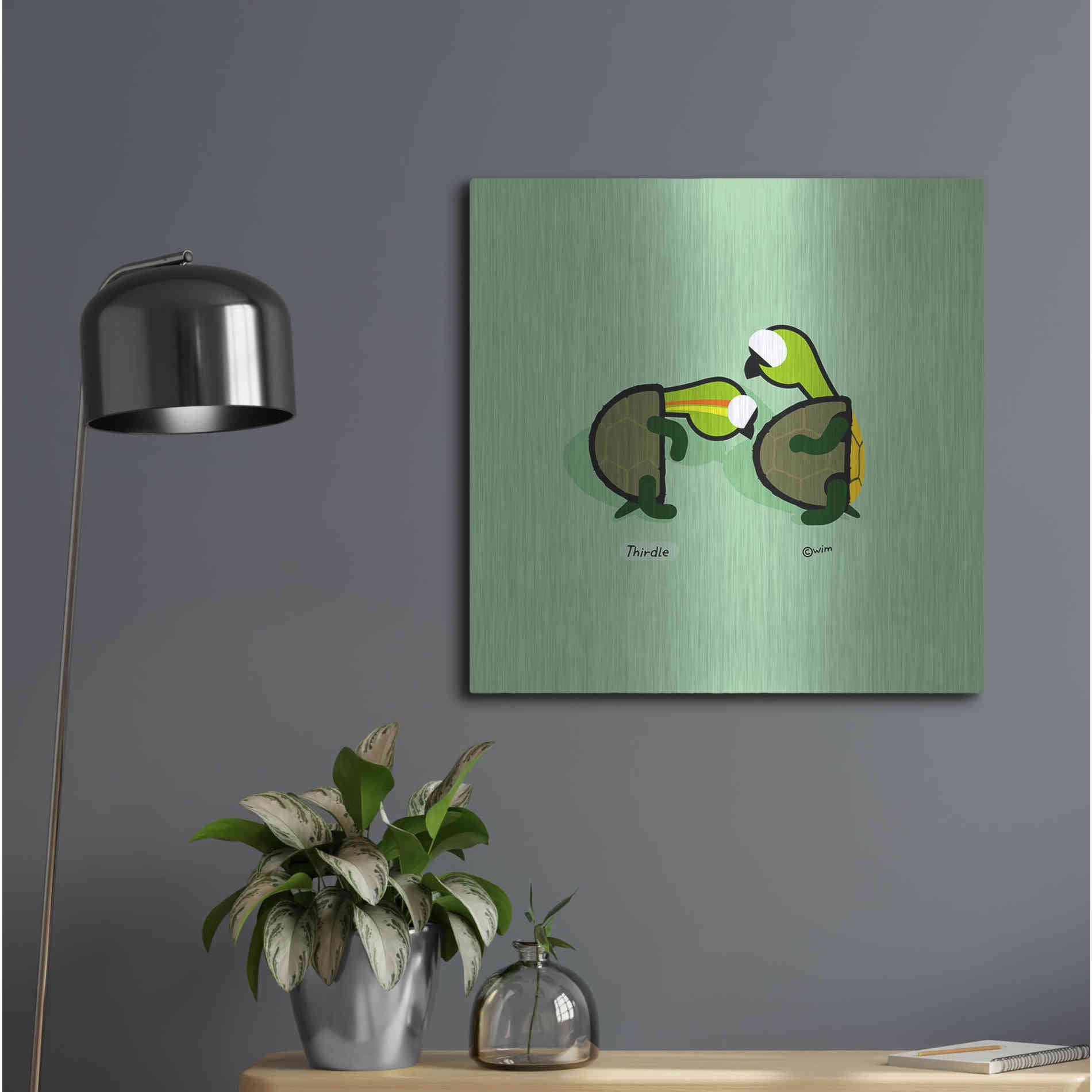 Luxe Metal Art 'Thirdle' by Chuck Wimmer, Metal Wall Art,24x24