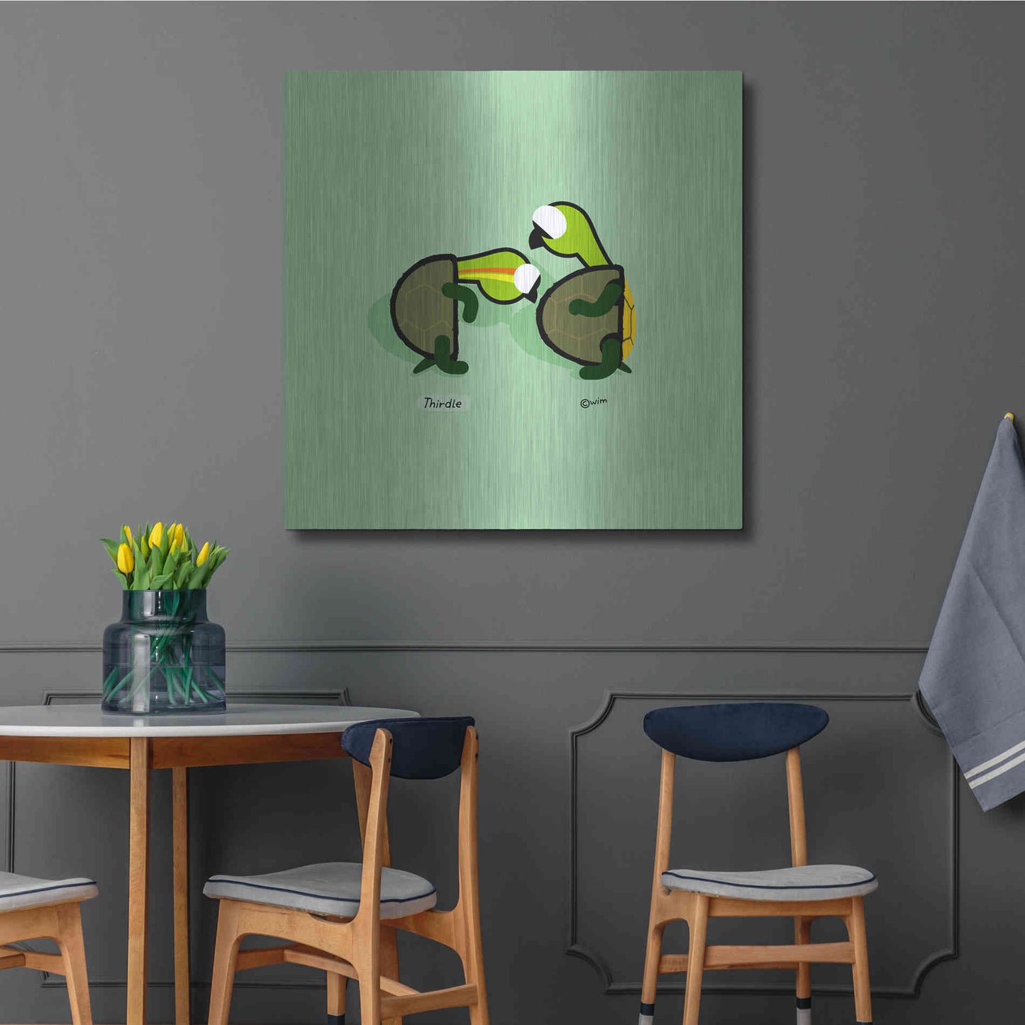 Luxe Metal Art 'Thirdle' by Chuck Wimmer, Metal Wall Art,36x36