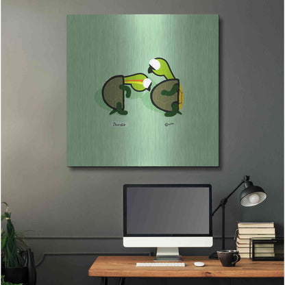 Luxe Metal Art 'Thirdle' by Chuck Wimmer, Metal Wall Art,36x36