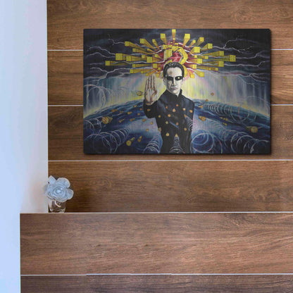 Luxe Metal Art 'Neo The One' by Jan Kasparec, Metal Wall Art,16x12