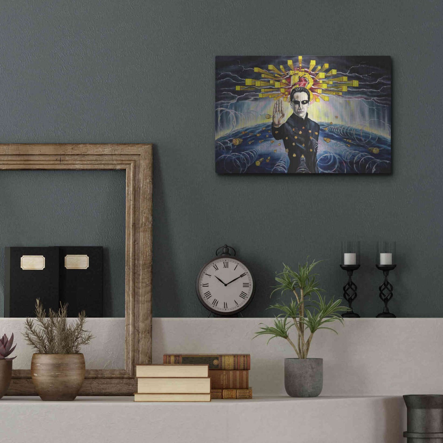 Luxe Metal Art 'Neo The One' by Jan Kasparec, Metal Wall Art,16x12