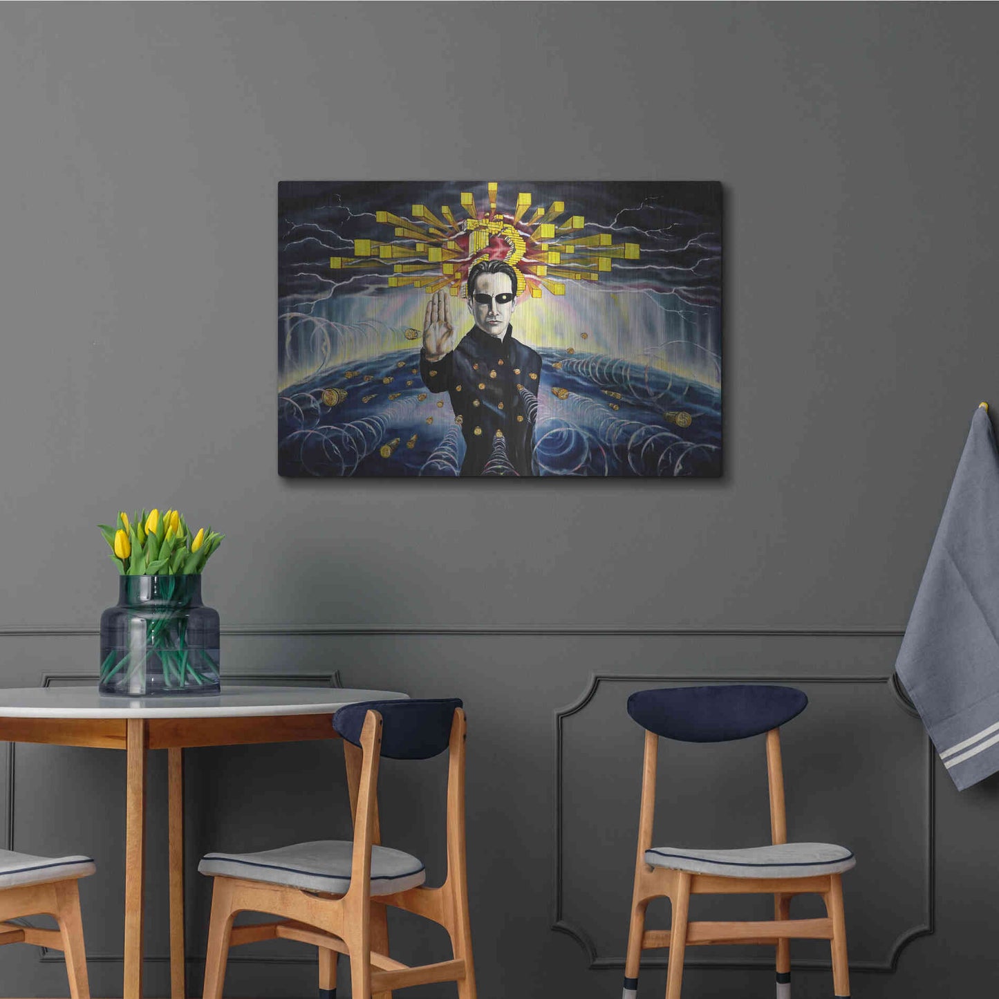 Luxe Metal Art 'Neo The One' by Jan Kasparec, Metal Wall Art,36x24