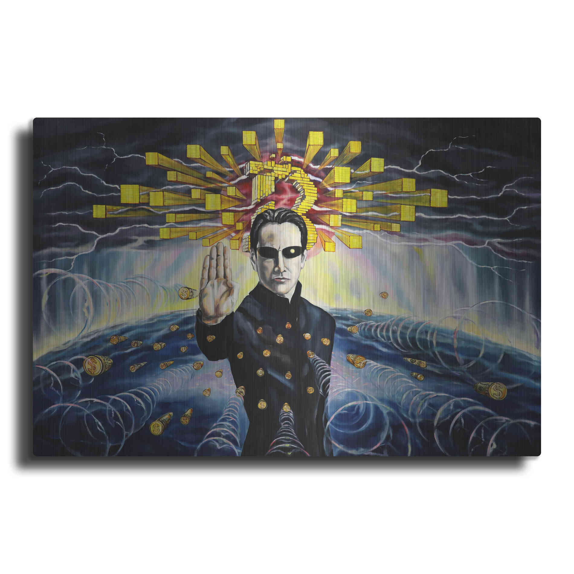 Luxe Metal Art 'Neo The One' by Jan Kasparec, Metal Wall Art