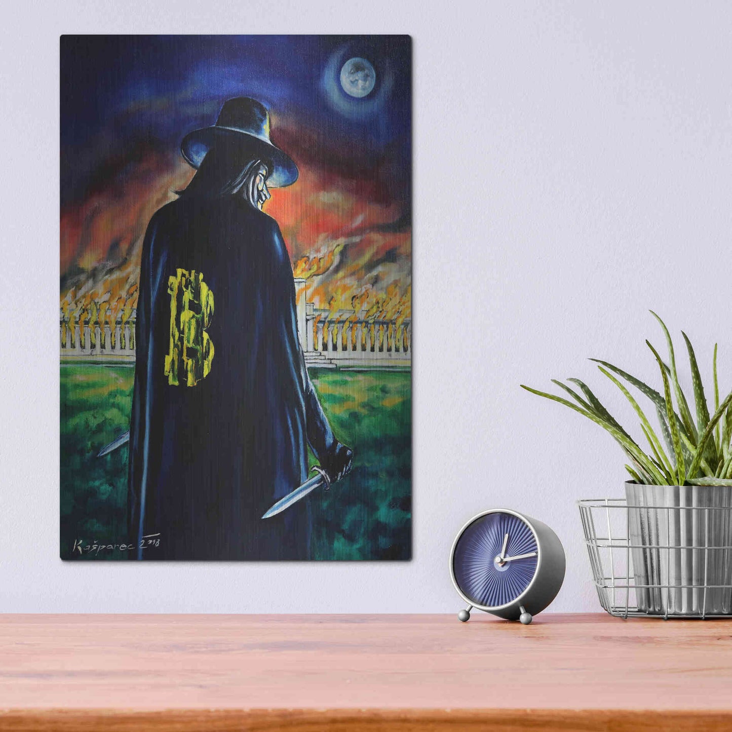 Luxe Metal Art 'Mr V And Fed' by Jan Kasparec, Metal Wall Art,12x16