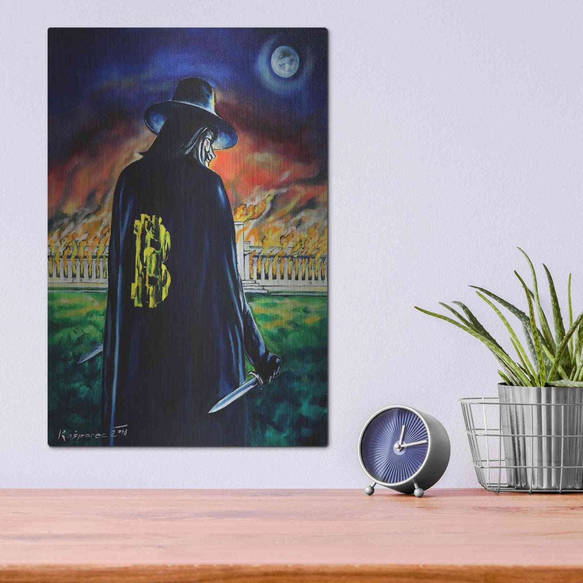 Luxe Metal Art 'Mr V And Fed' by Jan Kasparec, Metal Wall Art,12x16