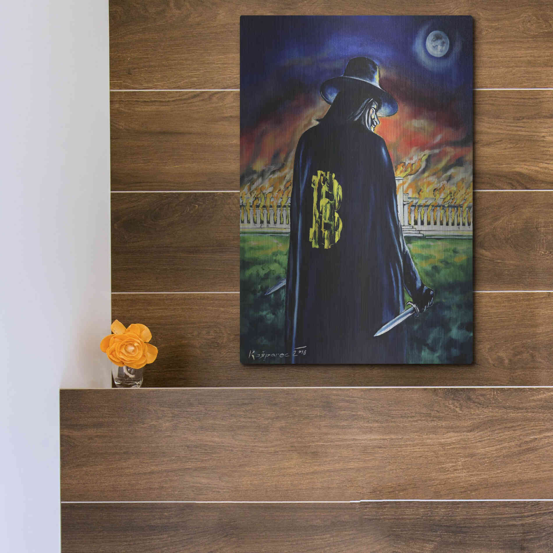 Luxe Metal Art 'Mr V And Fed' by Jan Kasparec, Metal Wall Art,12x16