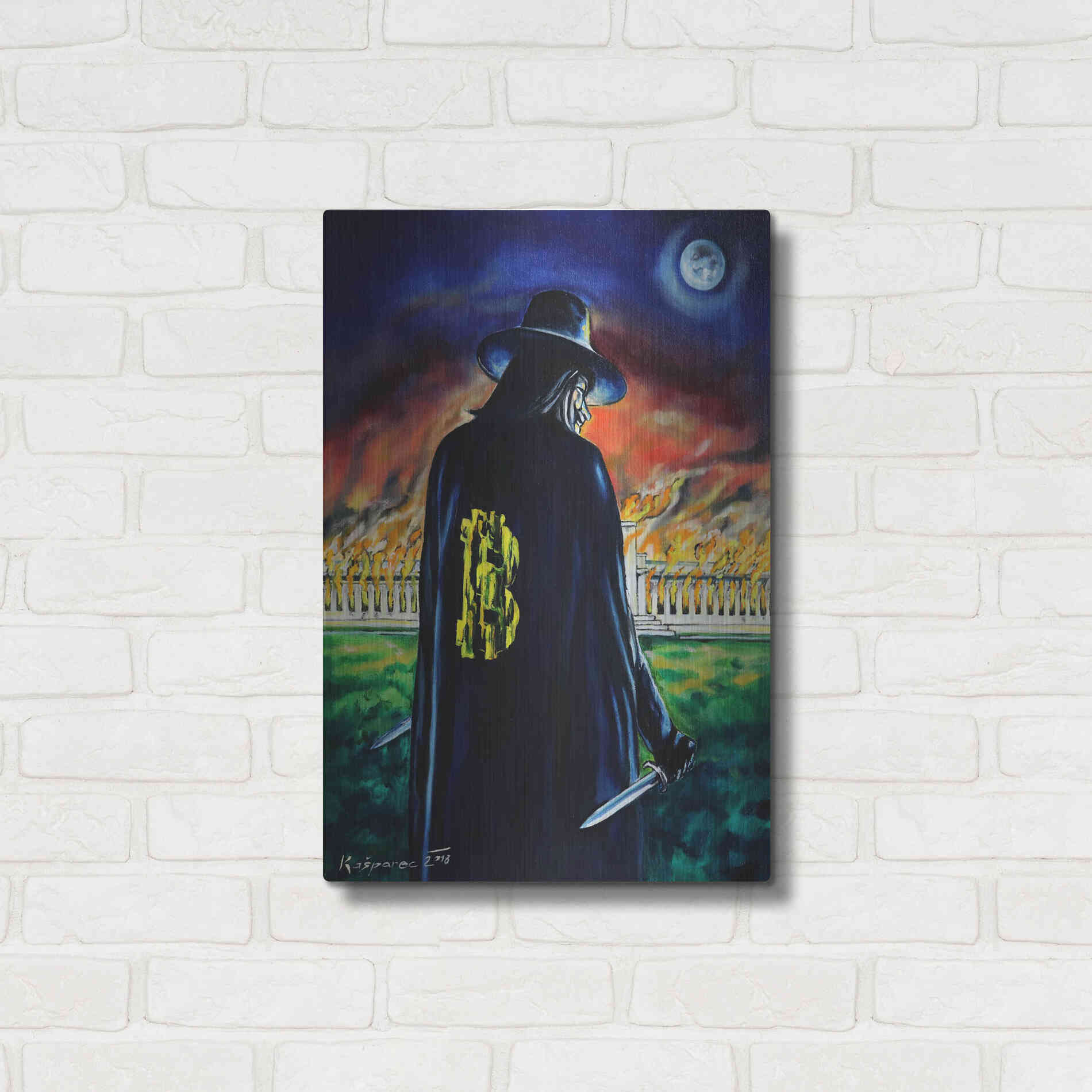 Luxe Metal Art 'Mr V And Fed' by Jan Kasparec, Metal Wall Art,16x24