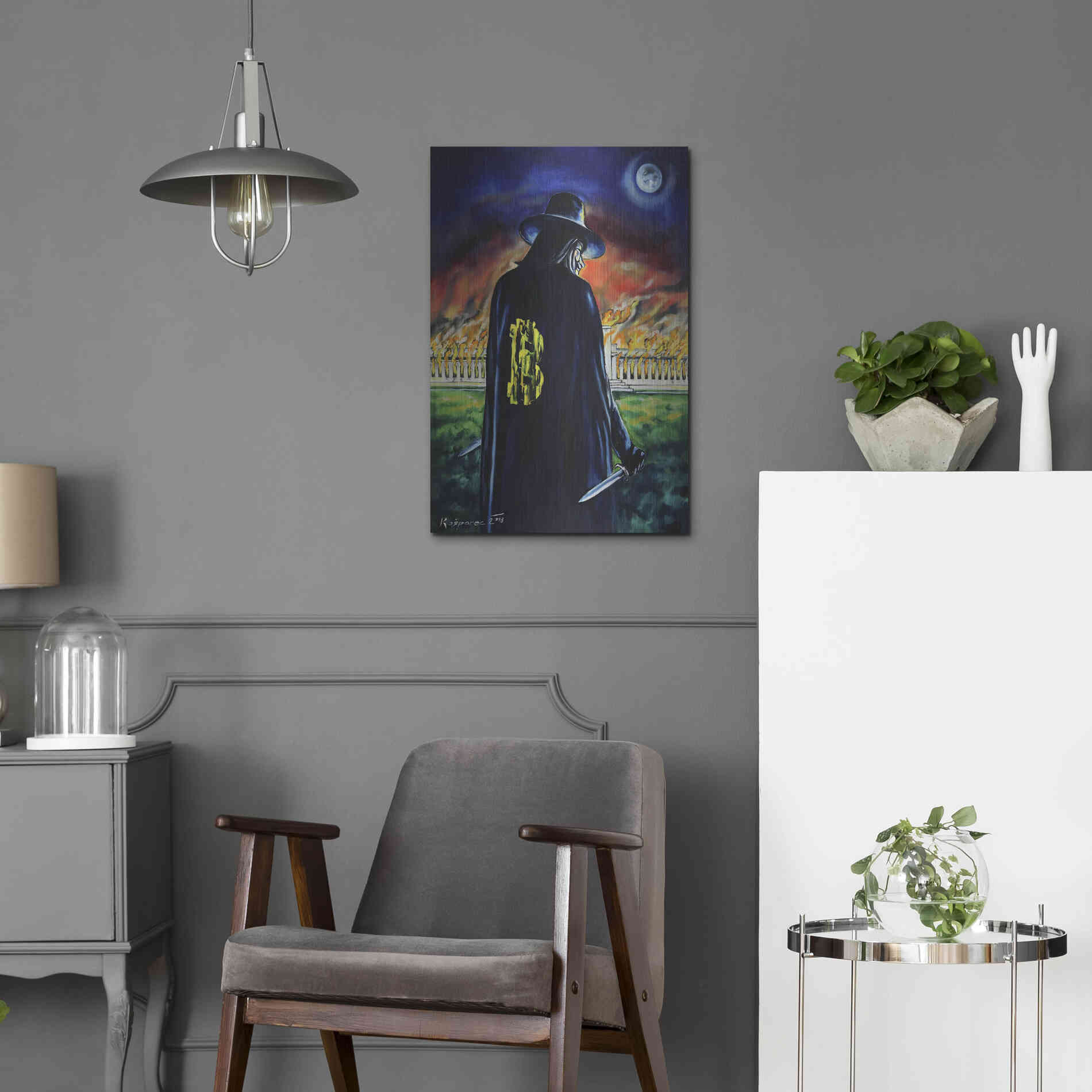 Luxe Metal Art 'Mr V And Fed' by Jan Kasparec, Metal Wall Art,16x24