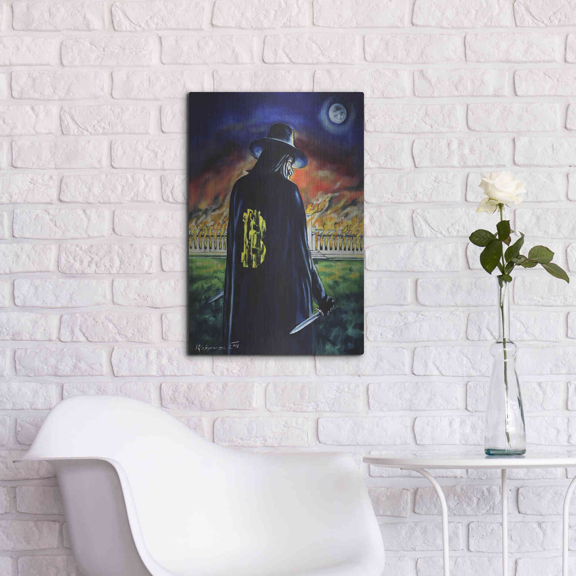 Luxe Metal Art 'Mr V And Fed' by Jan Kasparec, Metal Wall Art,16x24