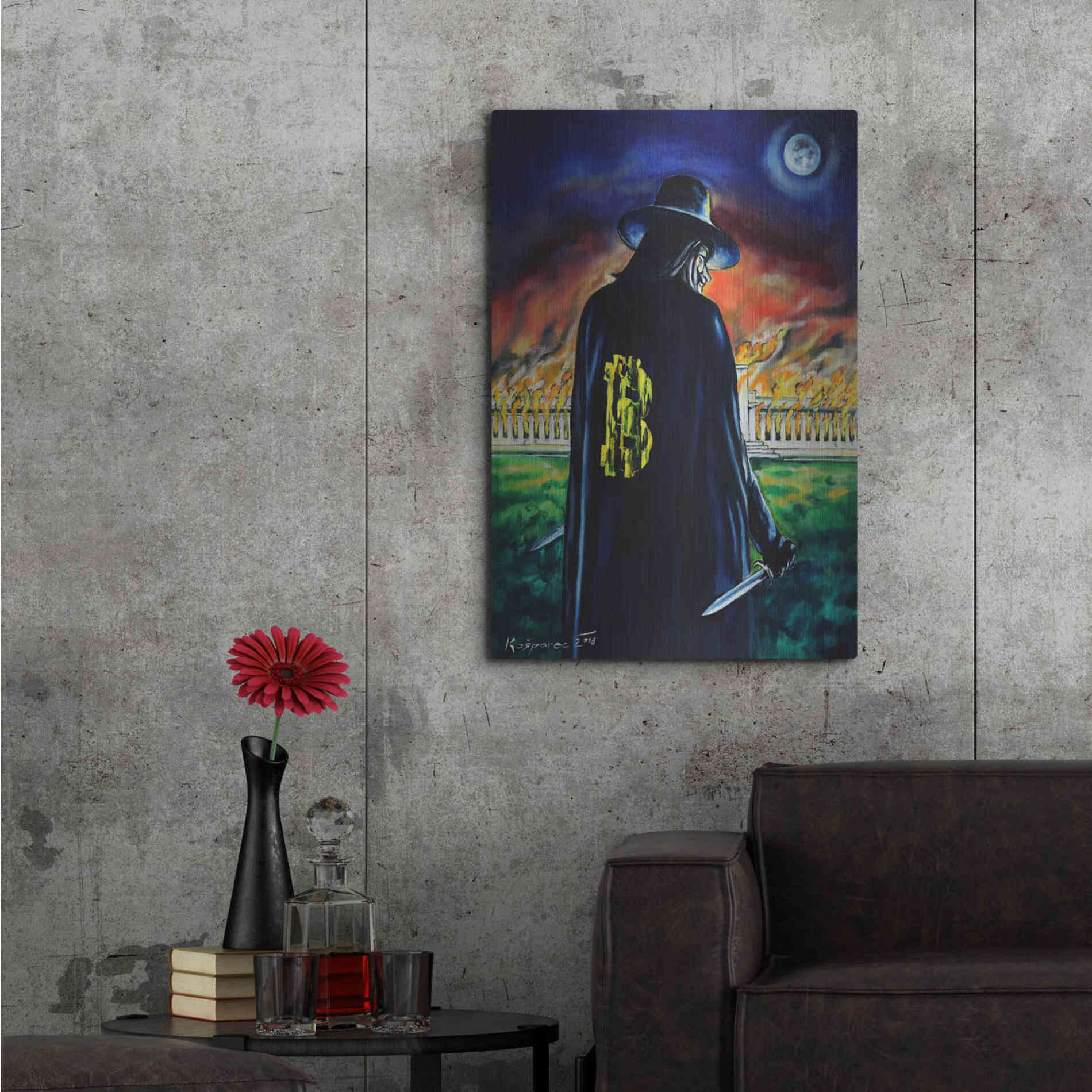 Luxe Metal Art 'Mr V And Fed' by Jan Kasparec, Metal Wall Art,24x36