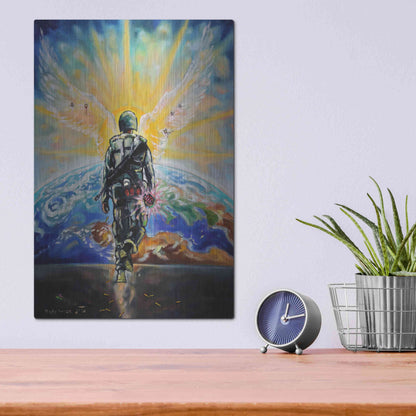 Luxe Metal Art 'Love Grenade' by Jan Kasparec, Metal Wall Art,12x16