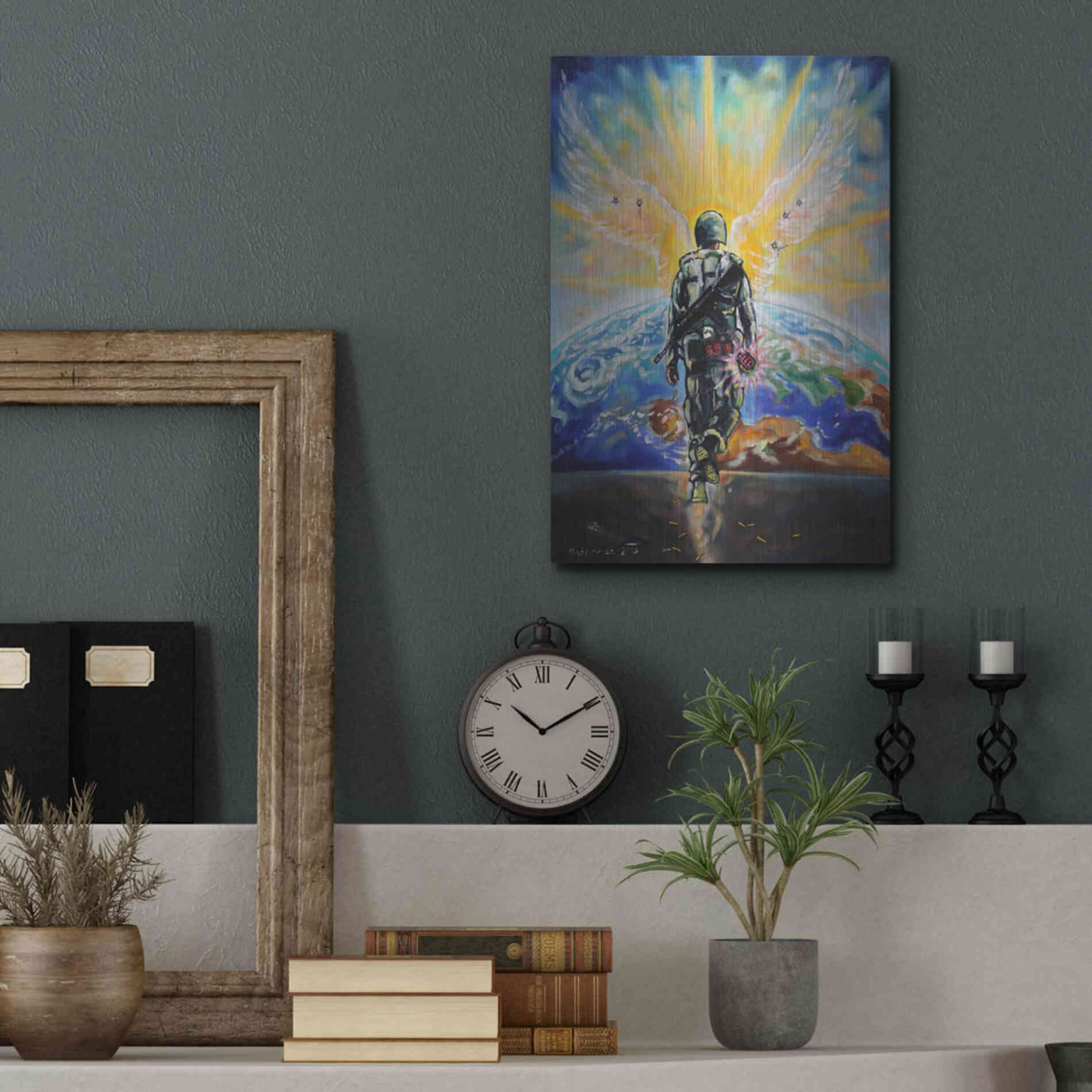 Luxe Metal Art 'Love Grenade' by Jan Kasparec, Metal Wall Art,12x16