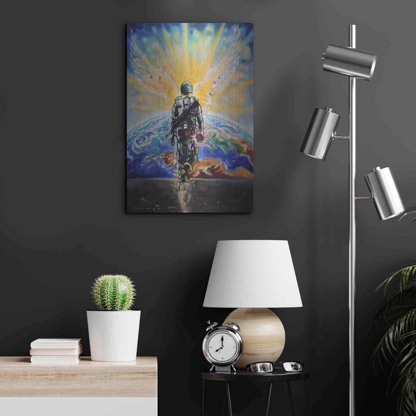 Luxe Metal Art 'Love Grenade' by Jan Kasparec, Metal Wall Art,16x24