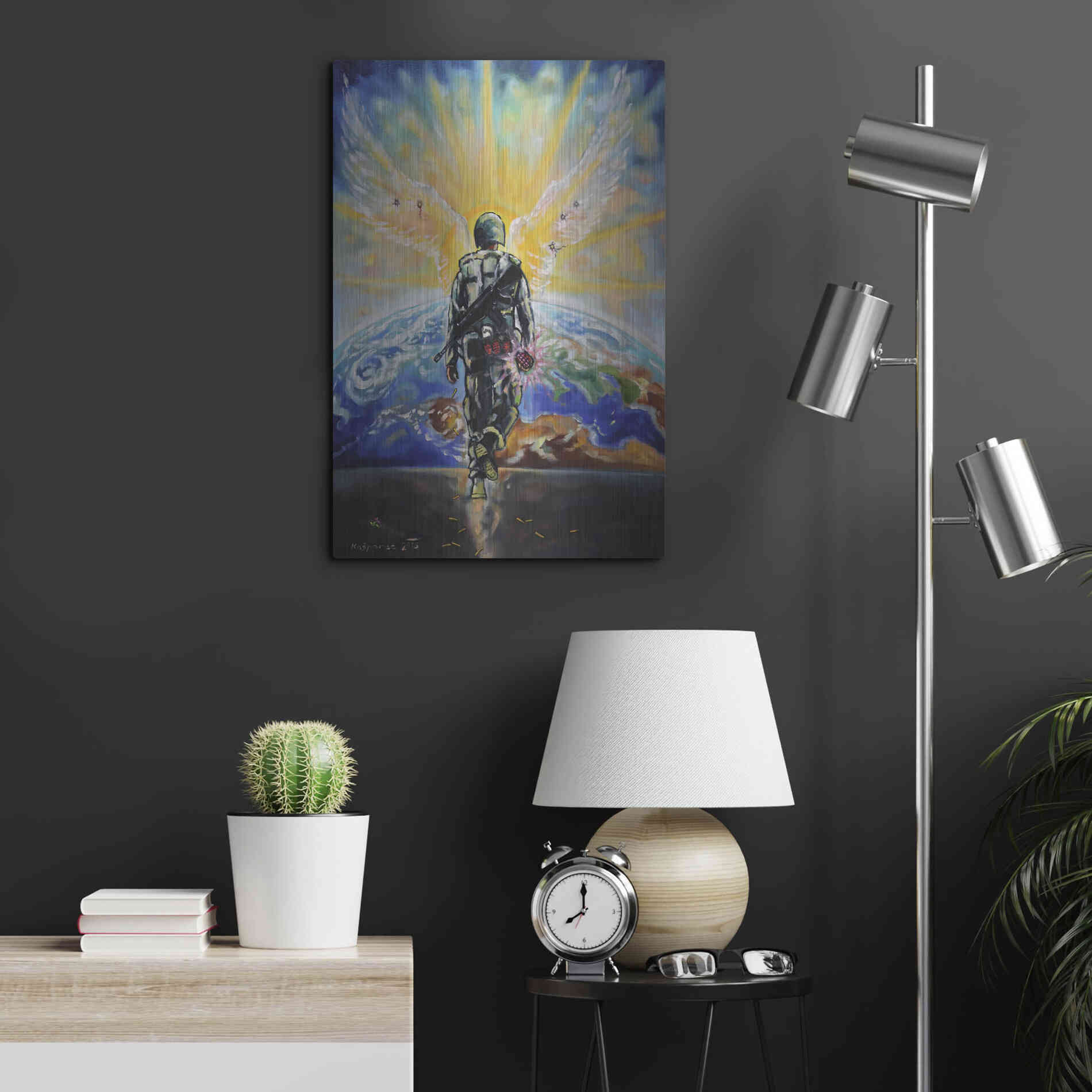 Luxe Metal Art 'Love Grenade' by Jan Kasparec, Metal Wall Art,16x24