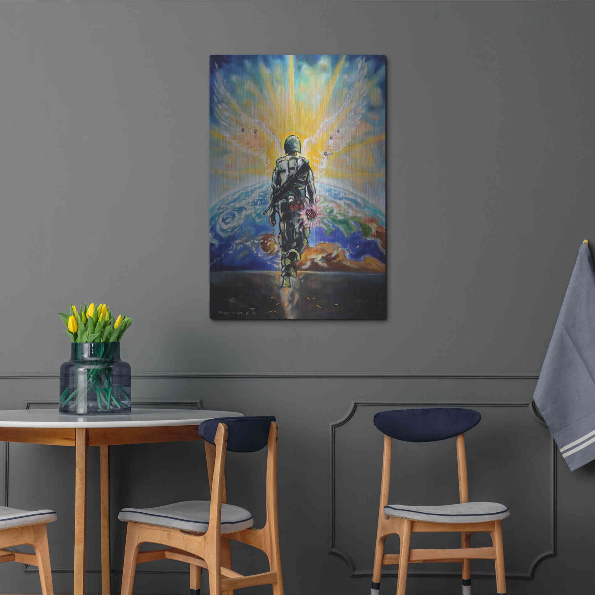 Luxe Metal Art 'Love Grenade' by Jan Kasparec, Metal Wall Art,24x36