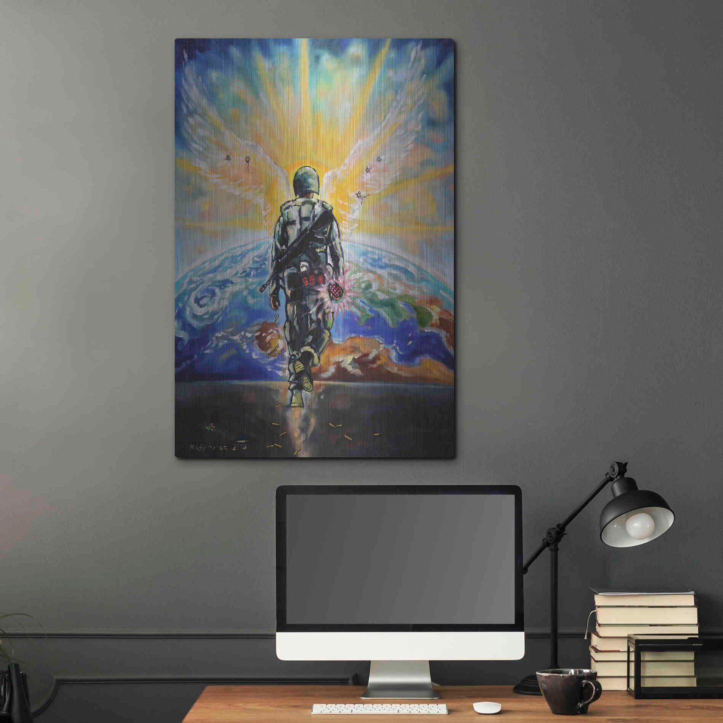 Luxe Metal Art 'Love Grenade' by Jan Kasparec, Metal Wall Art,24x36